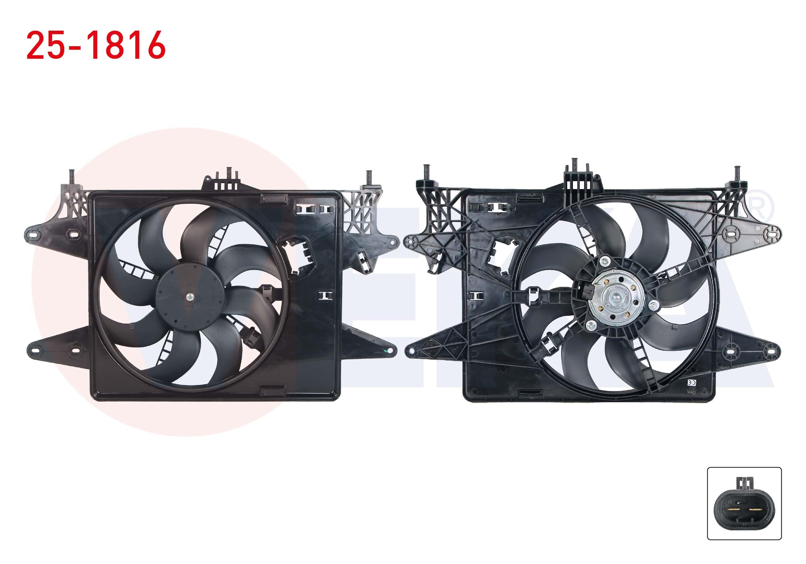 FAN MOTORU SU RADYATORU DAVLUMBAZLI TEKLI FANLI FIAT DOBLO (119,223) 1.4 M-T AC +/- 2001-2010