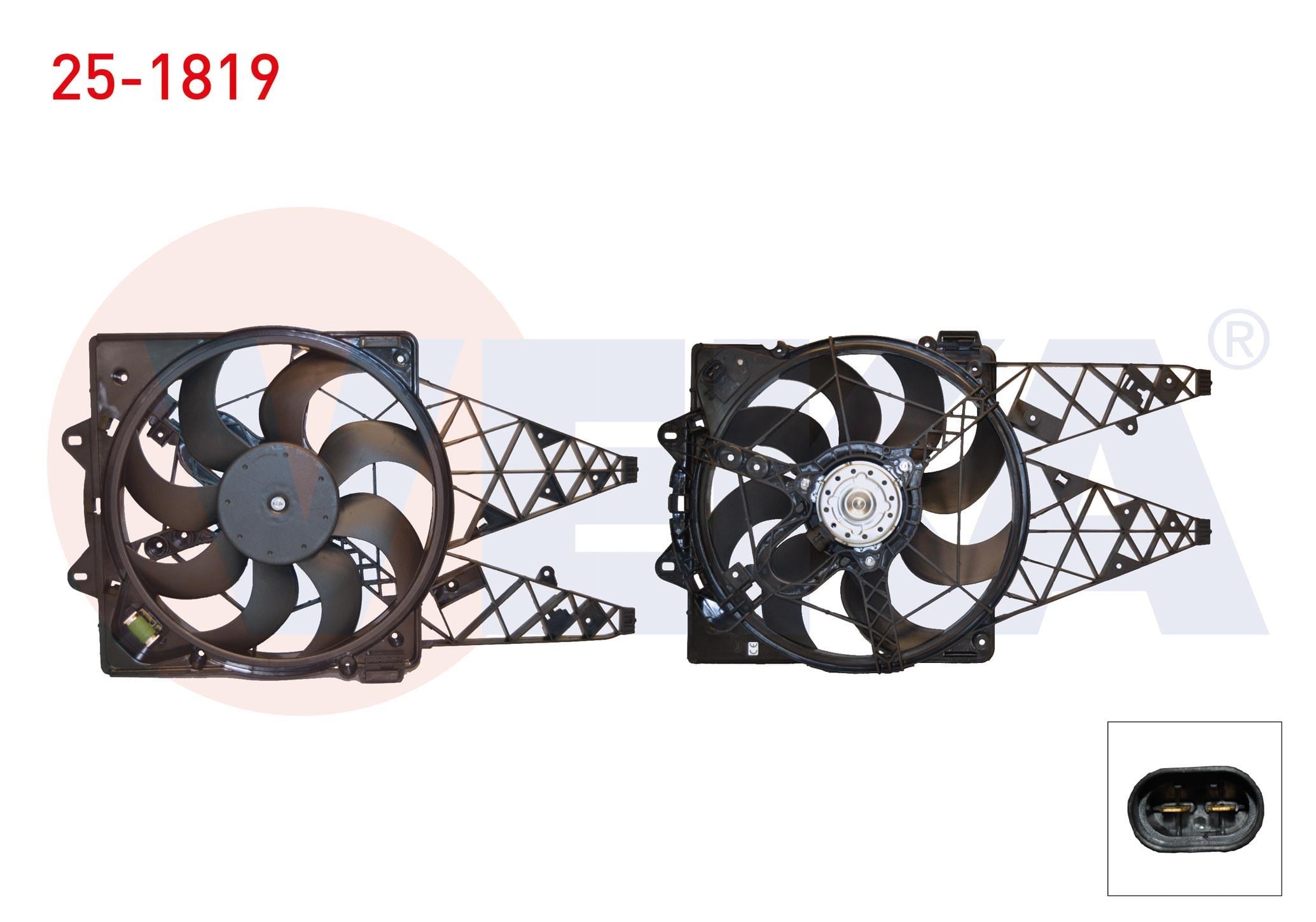 FAN MOTORU (SU+KLIMA) RADYATORU DAVLUMBAZLI TEK FAN FIAT DOBLO (152,263) 1.3 MJT 2010-