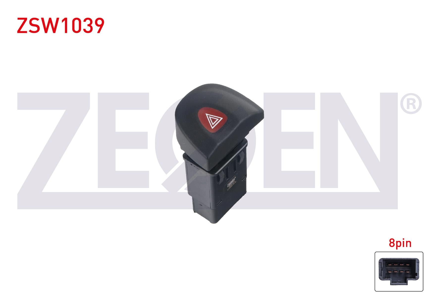 FLASOR ANAHTARI 8 PIN KIRMIZI ISIK  RENAULT MEGANE I 1996-2003