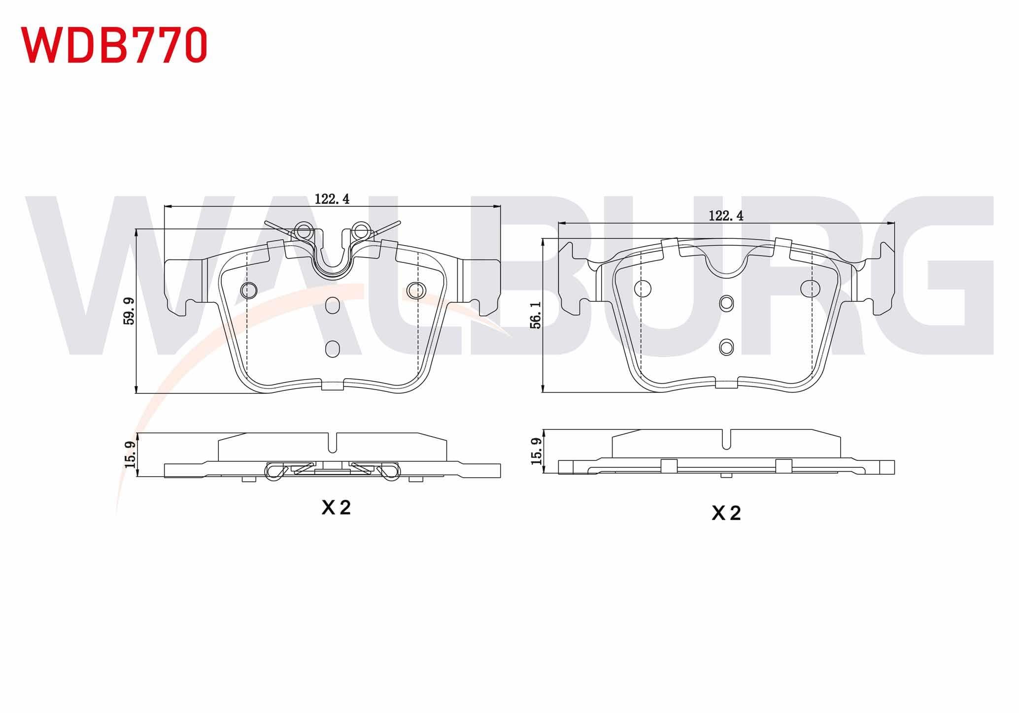 FREN BALATA ARKA 18 JANT LAND ROVER DISCOVERY SPORT (LC) 2.0 TD4 14-/ DISCOVERY SPORT 2.0 Si4 14-/ VOLVO S90 II 2.0 D5 16-/ XC90 II 2.0 D5 15-/ JAGUAR XF (JB) 2.0 D 16-/ XE (X760) 2.0 15-