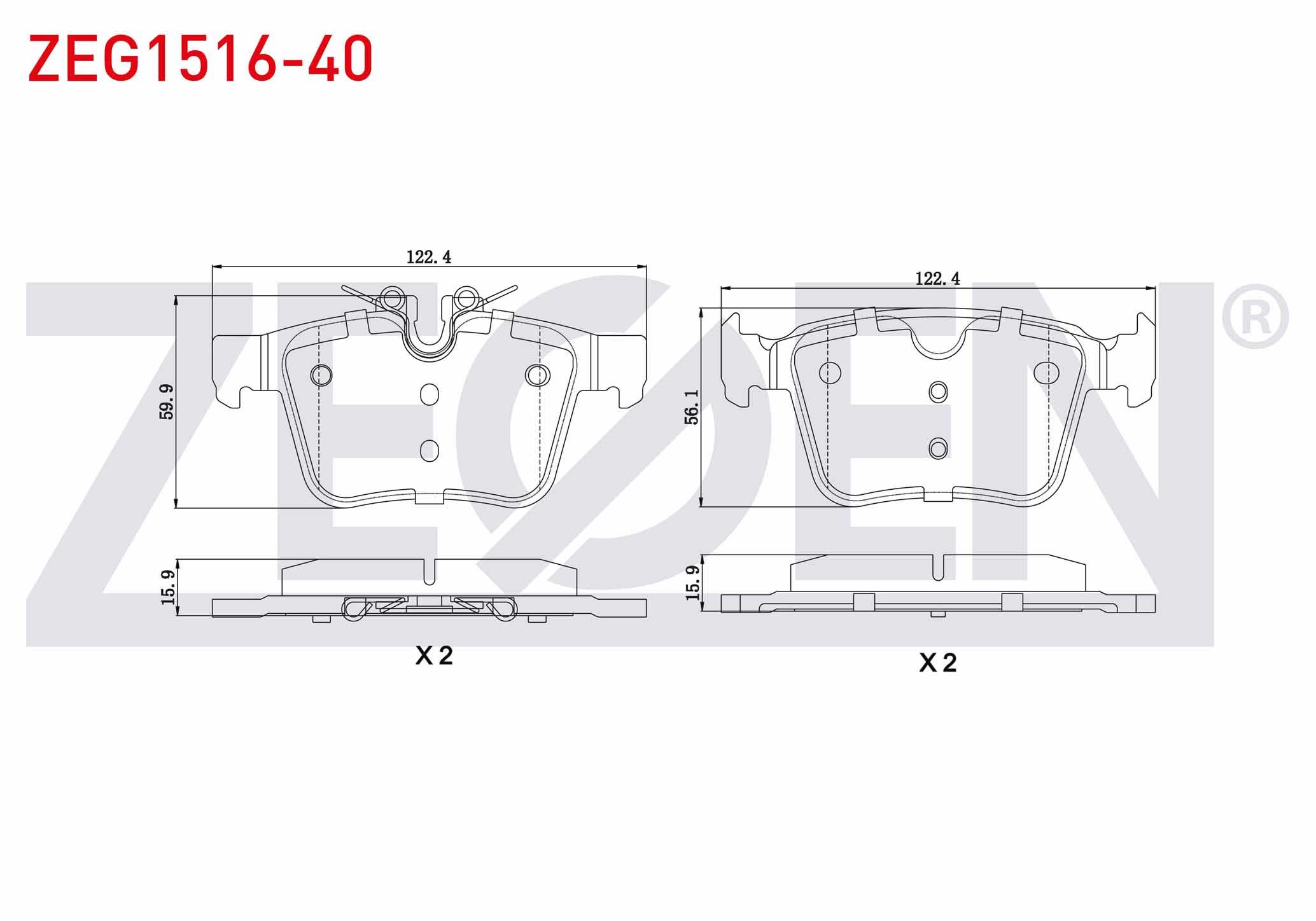 FREN BALATA ARKA 18 JANT LAND ROVER DISCOVERY SPORT (LC) 2.0 TD4 14-/ DISCOVERY SPORT 2.0 Si4 14-/ VOLVO S90 II 2.0 D5 16-/ XC90 II 2.0 D5 15-/ JAGUAR XF (JB) 2.0 D 16-/ XE (X760) 2.0 15-