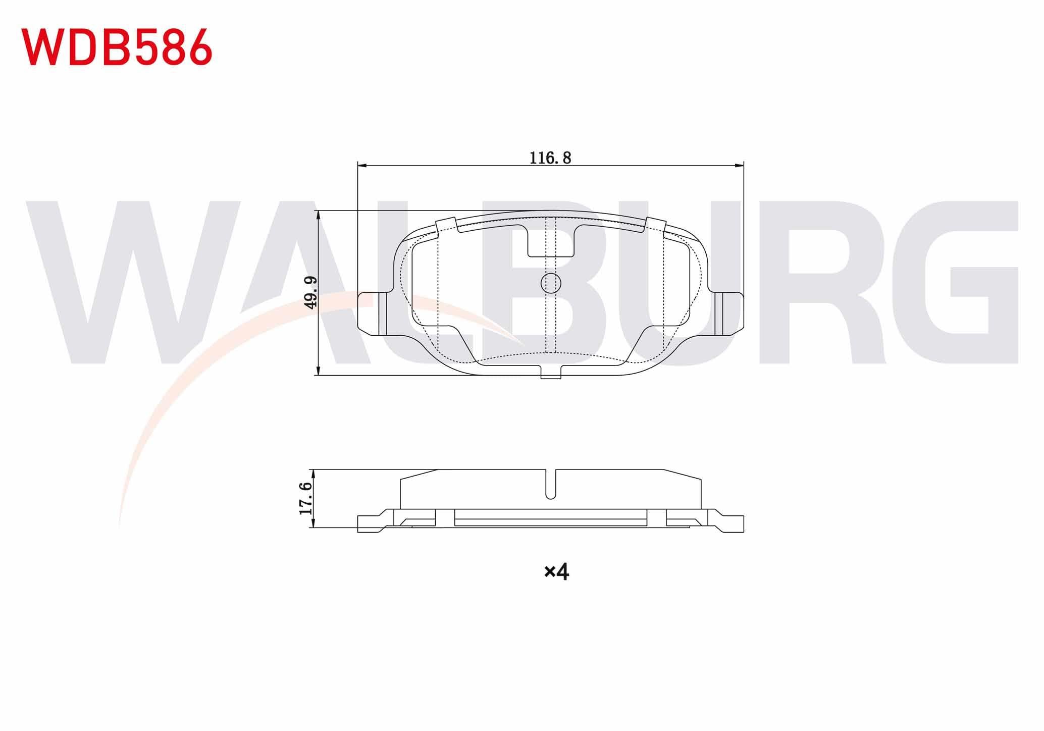FREN BALATA ARKA ALFA ROMEO 159 (939) 1.8 TBI 2006-2011 / 159 (939) 1.9 JTDM 2006-2011 / 159 (939) 2.0 JTDM 2006-2011 / BRERA 1.8 TBI 2006-2011 / BRERA 2.0 JTDM 2006-2011 / SPIDER (939) 2.0 TS 2006-