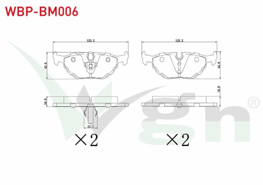 FREN BALATA ARKA BMW 3 SERISI (E36) 318 i 1990-1998/ (E36) 320 i 1990-1998/ (E36) 325 i 1990-1998/ (E36) 328 Ci 1990-1998/ (E46) 320 D 1998-2005/ (E46) 316 i 1998-2005/ (E46) 325 i 1998-2005
