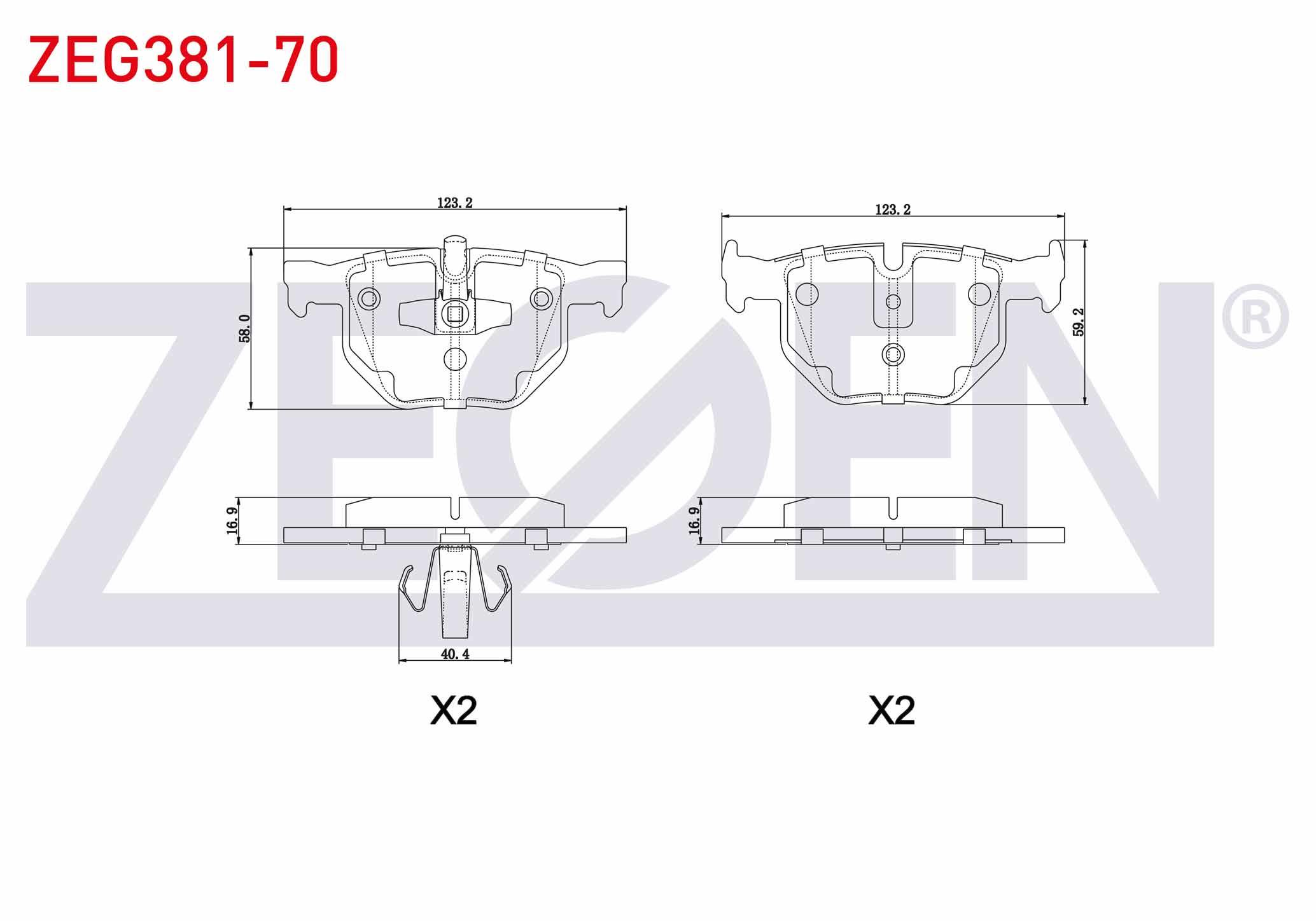 FREN BALATA ARKA BMW 3 SERISI (E90) 318 CL 2005-2011 / (E90) 320 i 2005-2011 / (E90) 320 D 2005-2011 / (E90) 325 i 2005-2011 / (E90) 330 Xi 2005-2011 / (E90) 335 D 2005-2011