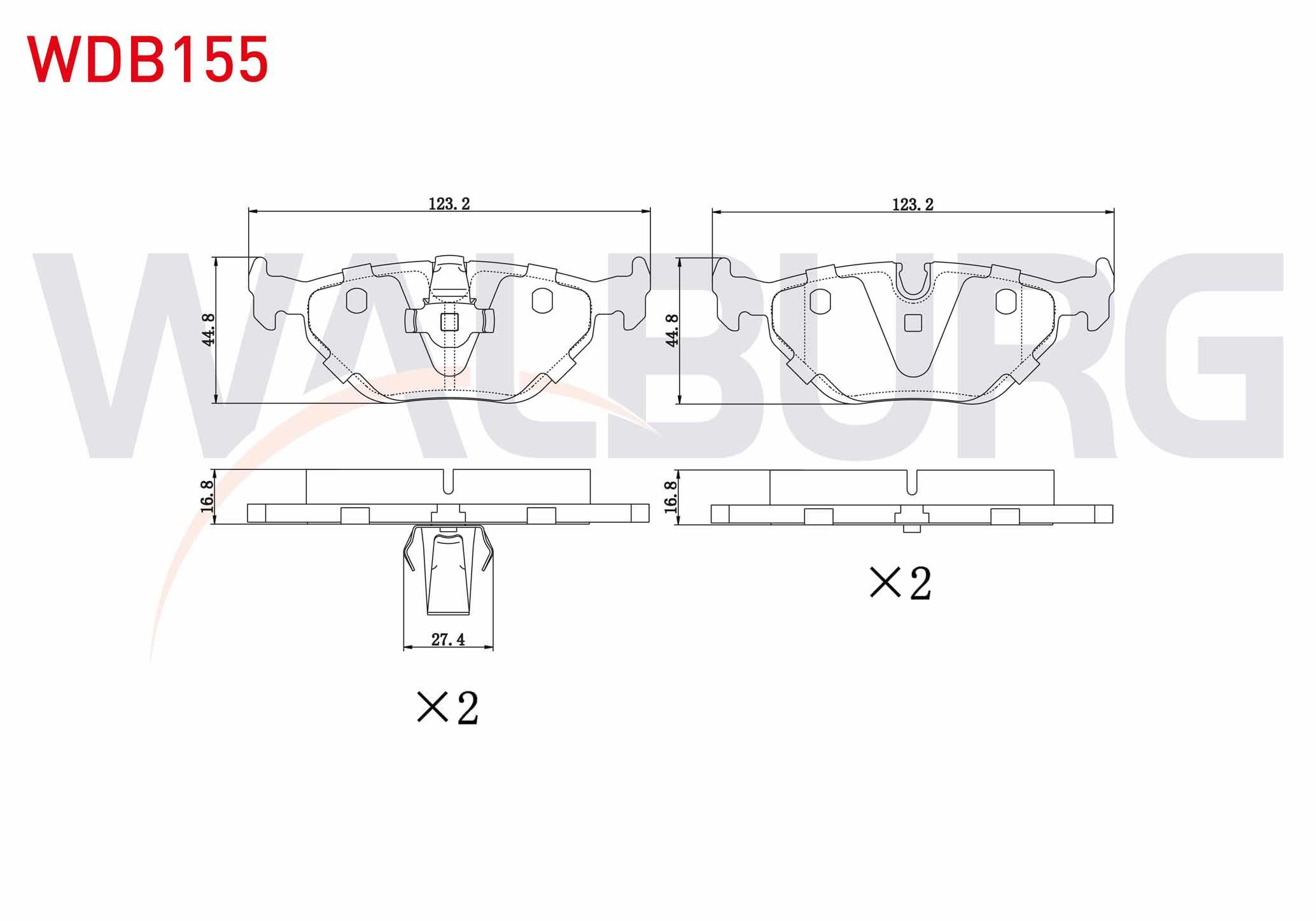 FREN BALATA ARKA BMW 5 SERISI (E39) 520 i 1995-2003/ (E39) 523 i 1995-2003/ (E39) 525 D 1995-2003/ (E39) 518 i 1995-2003/ (E39) 525 i 1995-2003/ (E39) 530 D 1995-2003/ (E39) 530 i 1995-2003