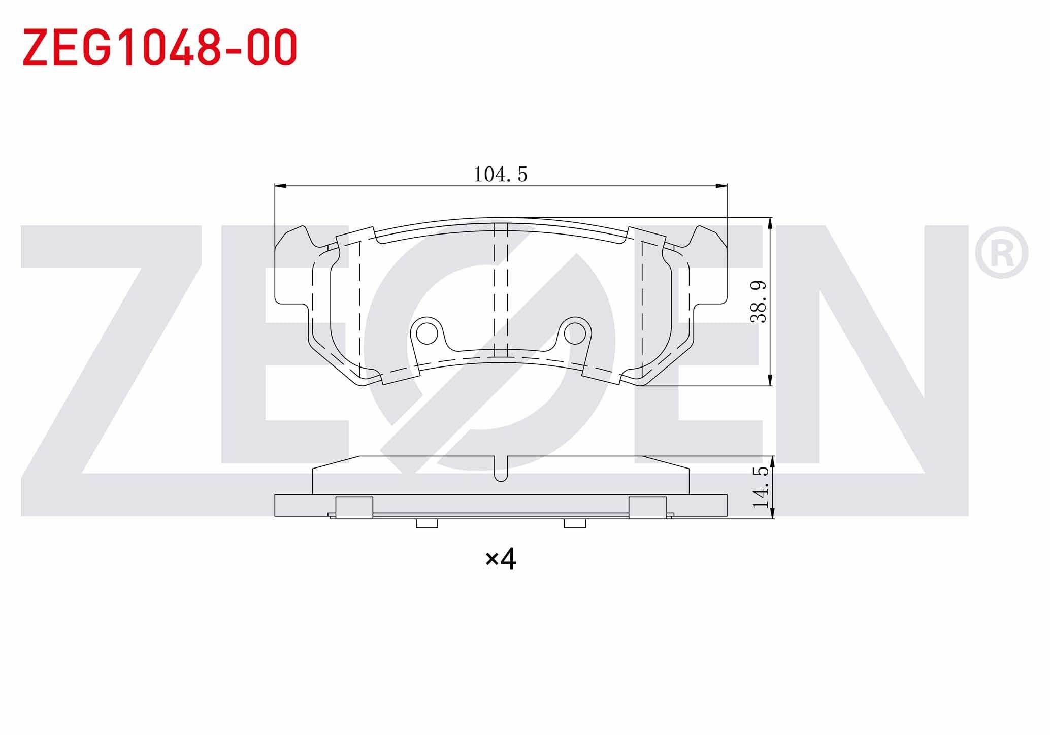FREN BALATA ARKA CHEVROLET LACETTI (J200) 1.4i 16v 2006-2012 / LACETTI (J200) 1.6i 2006-2012 / DAEWOO NUBIRA (KLAN) 1.6i 2003-2005 / NUBIRA (KLAN) 1.4i 2003-2005 / NUBIRA (KLAN) 1.8i 2003-2005