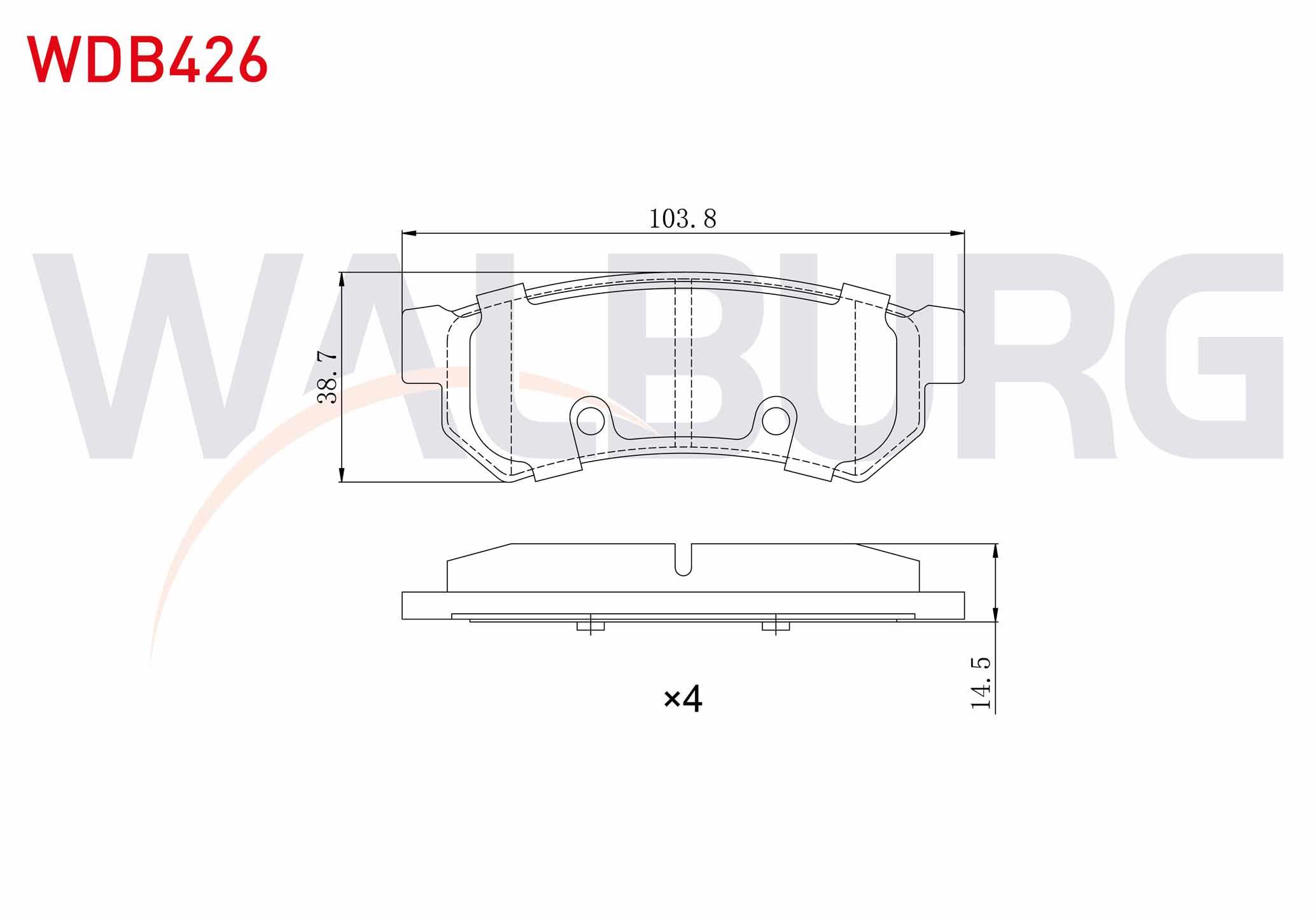 FREN BALATA ARKA CHEVROLET LACETTI (J200) 1.6i 2006-2012 / CHEVROLET LACETTI (J200) 1.4i 16v 2006-2012