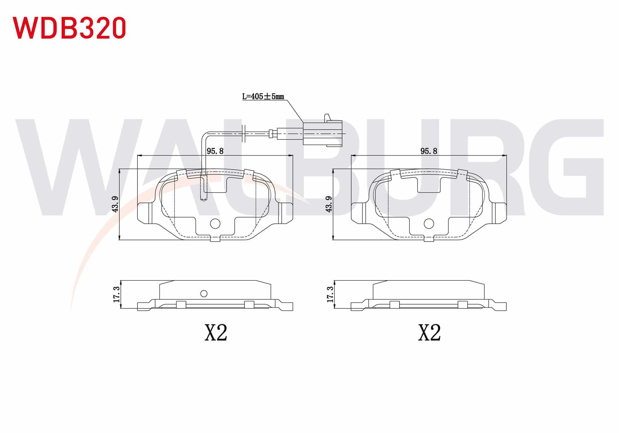 FREN BALATA ARKA CIFT FISLI FIAT LINEA (323) 1.6 MJT 2010- / LINEA (323) 1.4 2010-