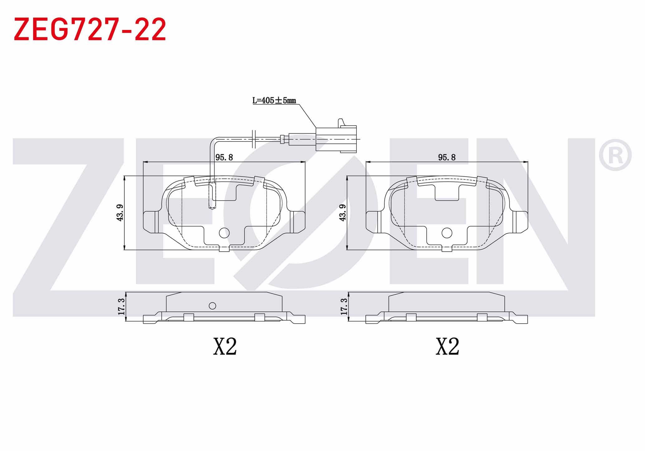 FREN BALATA ARKA CIFT FISLI FIAT LINEA (323) 1.6 MJT 2010- / LINEA (323) 1.4 2010-