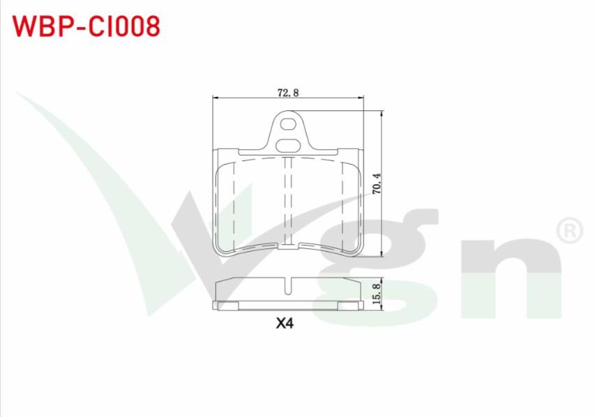 FREN BALATA ARKA CITROEN C5 II 1.6 HDI 2004-2008/ C5 II 2.0 2004-2008/ C5 II 2.0 HDI 2004-2008/ C5 I 2.0 HDI 2001-2004/ C5 II 1.6 THP 2004-2008/ C5 III 1.6 HDI 2008-2015/ C5 III 2.0 HDI 2008-2015
