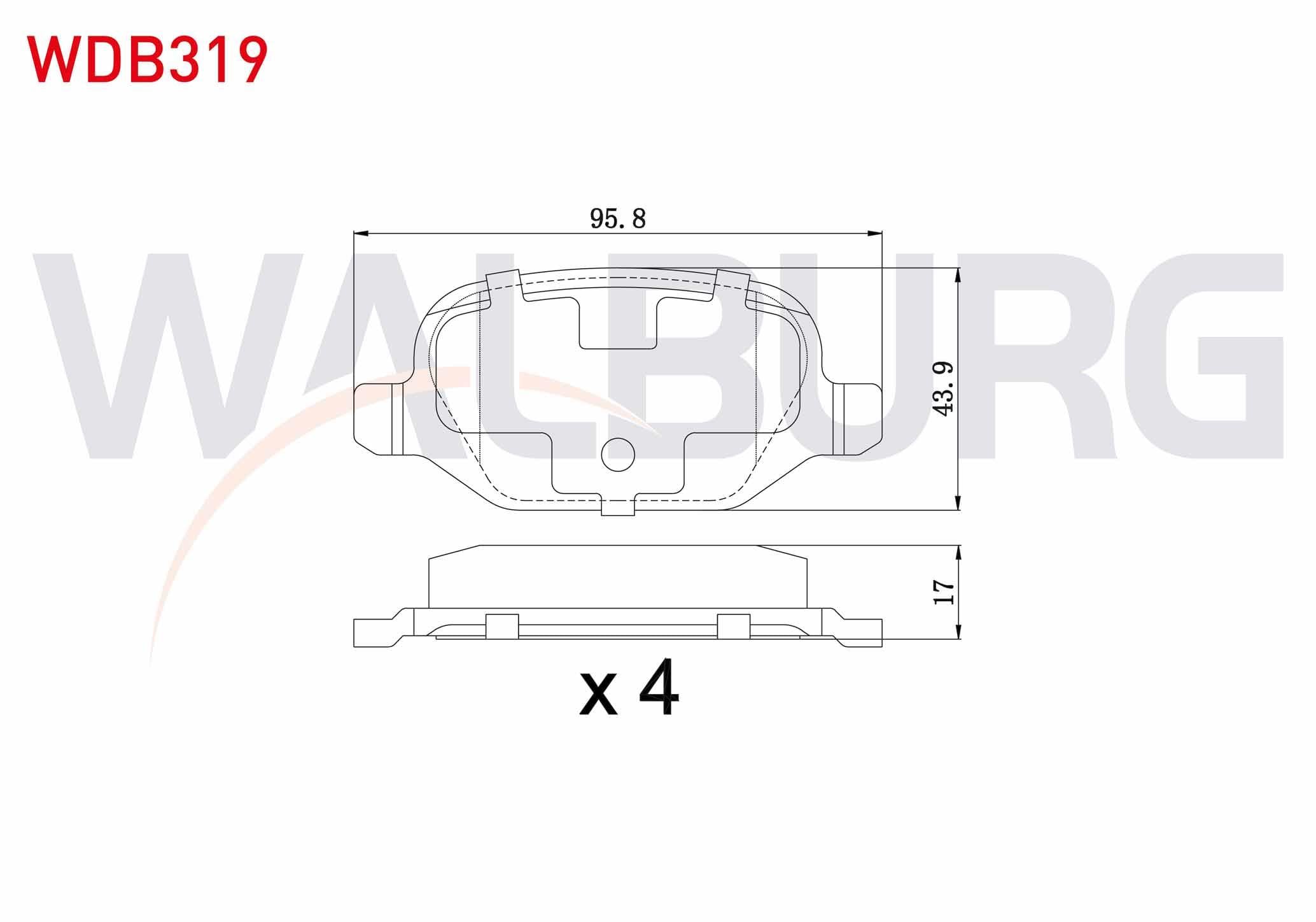 FREN BALATA ARKA FIAT LINEA 1.6 MJT 2007- / LINEA 1.4 T-JET 2007- / ALFA ROMEO 147 (937) 1.6 2001-2010 / 147 (937) 1.9 JTD 2001-2010