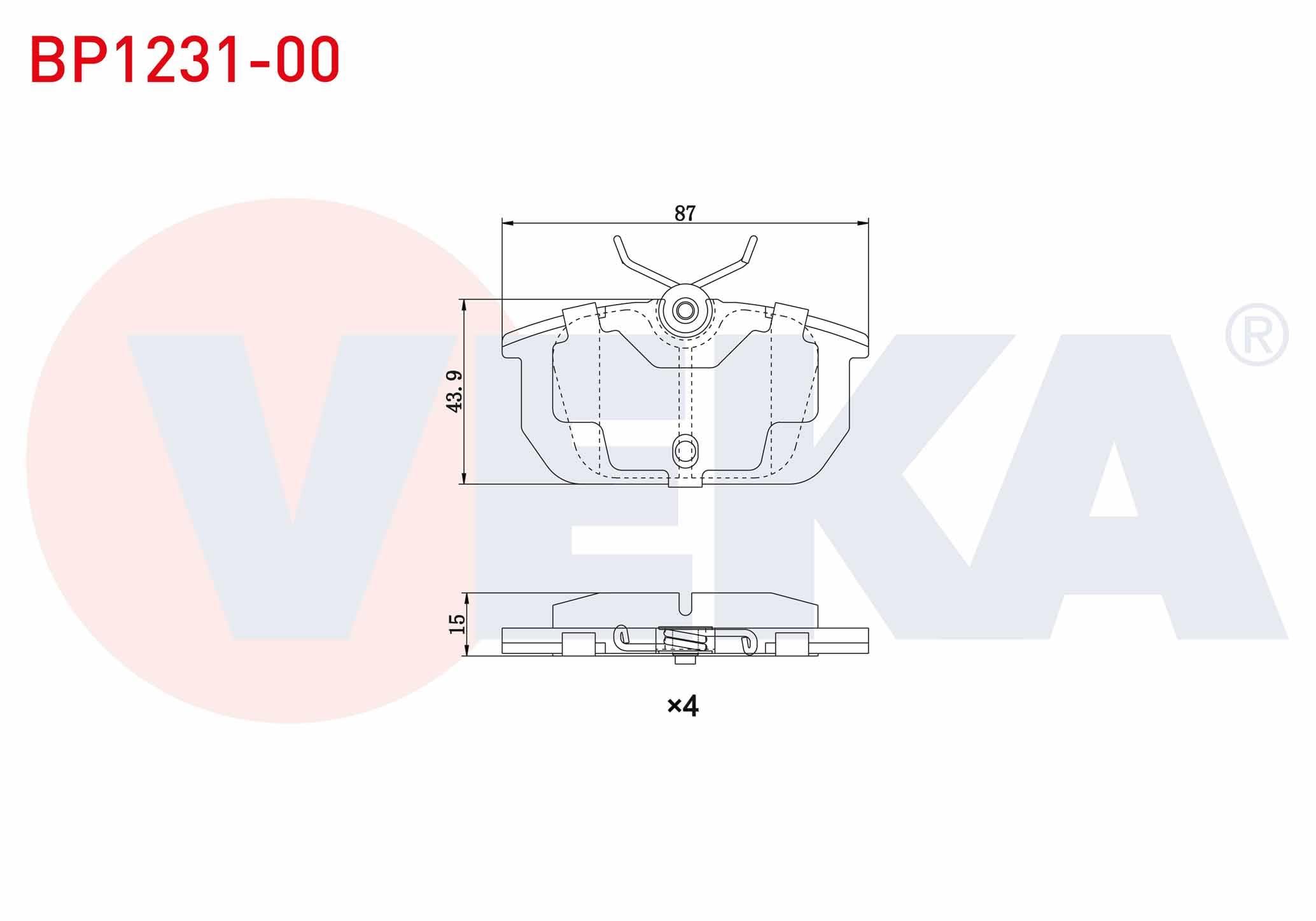 FREN BALATA ARKA FIAT TEMPRA SW 2.0i 1992-1999 / BRAVA (182) 2.0i HGT 20v 1995-2002 / BRAVO (182) 2.0i 20v HGT 1995-2004 / ALFA ROMEO 155 (167) 2.0 1992-1997