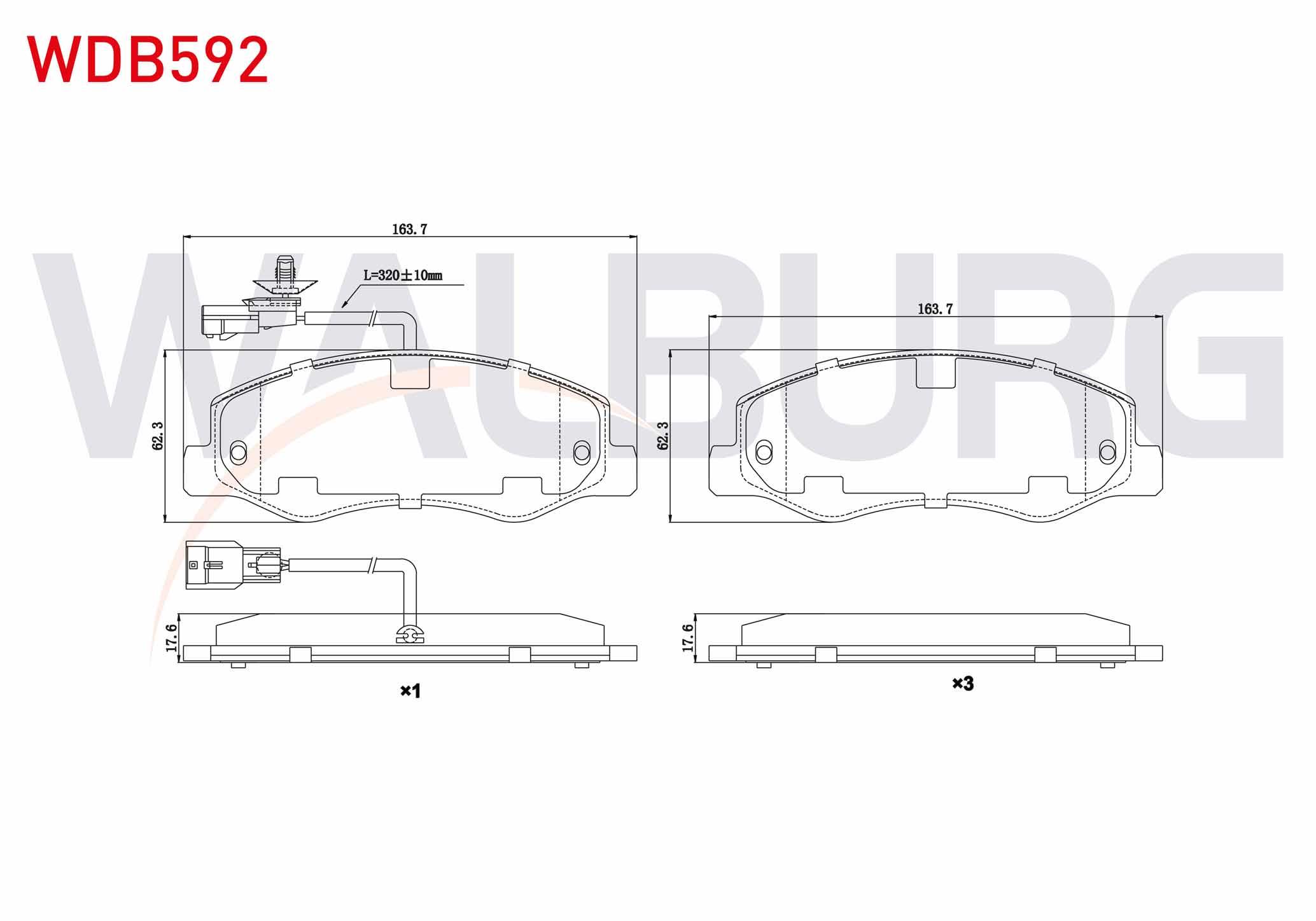 FREN BALATA ARKA FISLI RENAULT MASTER III (FV) 2.3 DCI CIFT TEKER 2010- / OPEL MOVANO B 2.3 DCI 2010- / KARSAN JEST 2.3 D 2012-