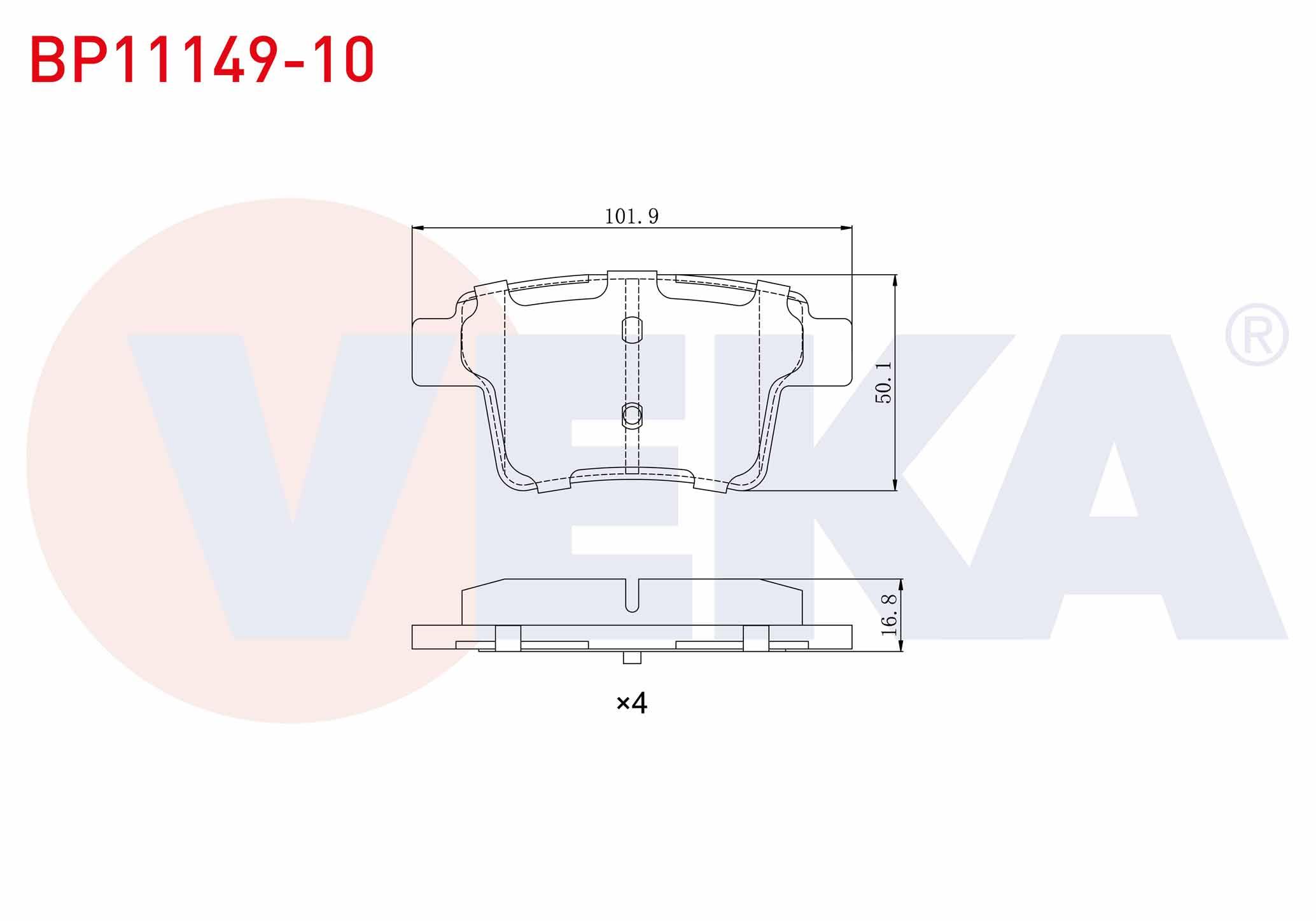 FREN BALATA ARKA FORD MONDEO III 2.0i 16v 2000-2007 / MONDEO III 2.2 TDCI 2000-2007 / MONDEO III 2.0 TDCI 2000-2007 / JAGUAR X-TYPE 2.0i 2001-2009 / X-TYPE 2.0 D 2006-2009 / X-TYPE 2.5i 2001-2009