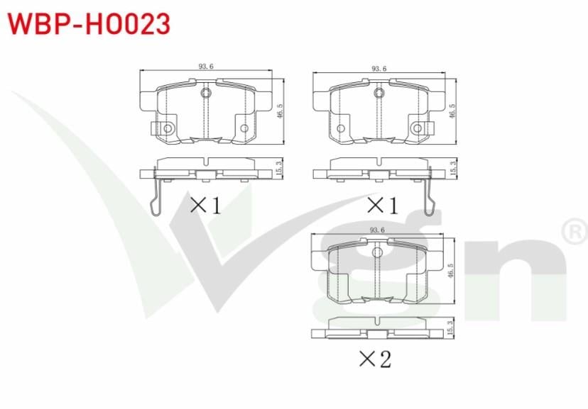 FREN BALATA ARKA HONDA ACCORD VIII (CU) 2.0 I-VTEC 2008- / ACCORD VIII (CU) 2.2 I-CDTI 2008-