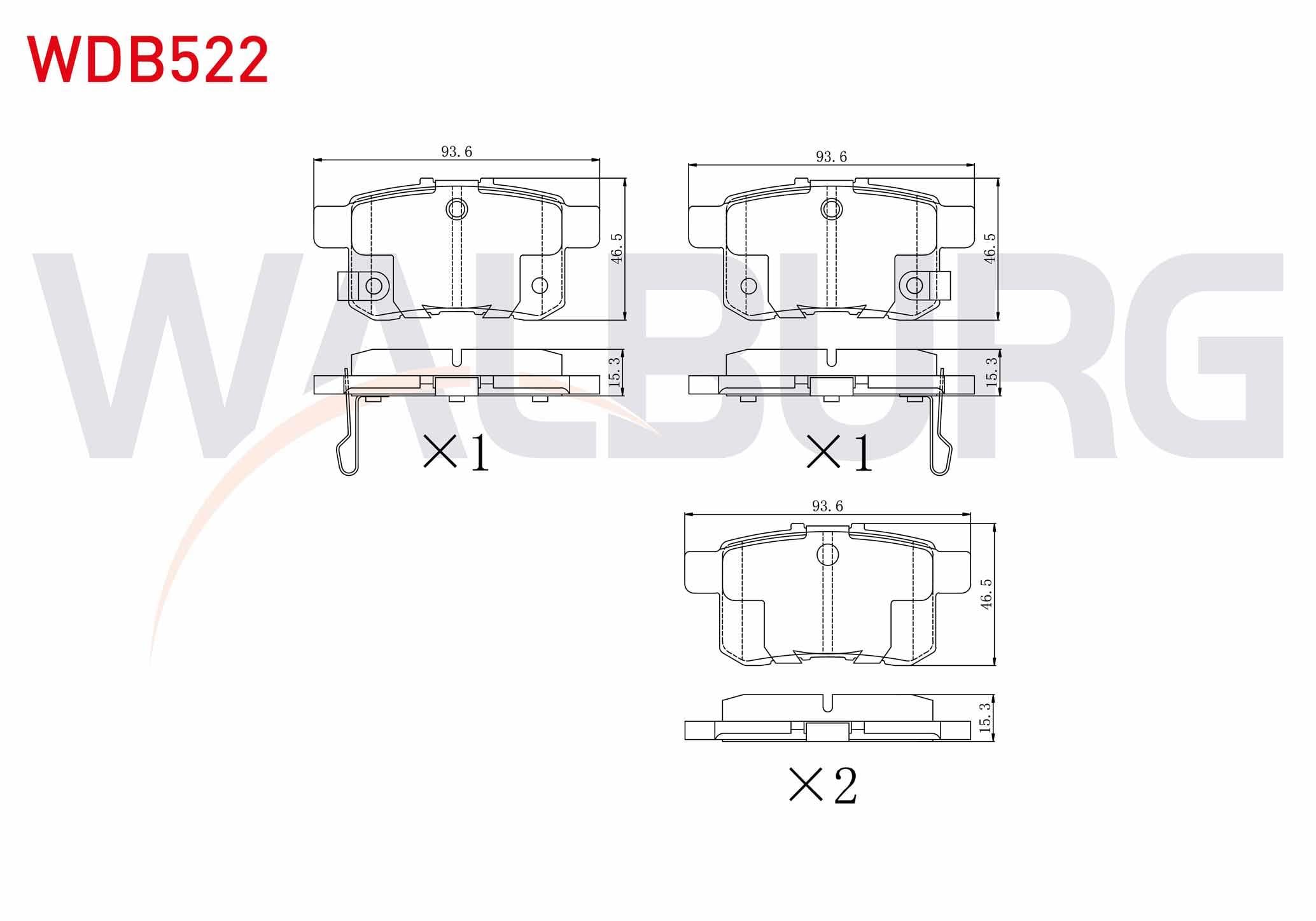FREN BALATA ARKA HONDA ACCORD VIII (CU) 2.0 I-VTEC 2008- / ACCORD VIII (CU) 2.2 I-CDTI 2008-