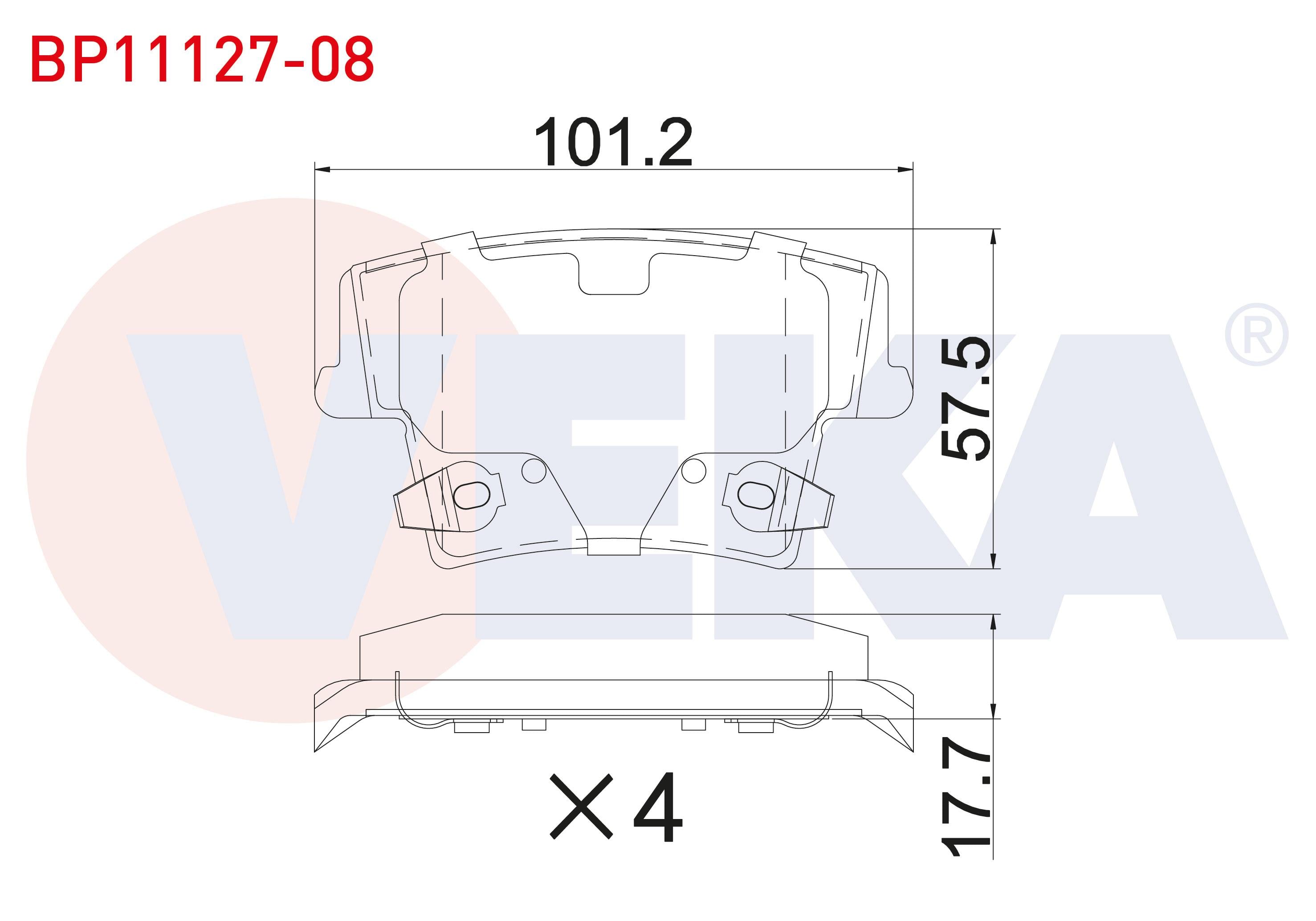 FREN BALATA ARKA IKAZLI CHRYSLER 300C 2004- / LANCIA THEMA (LX) 3.0 2011-2014