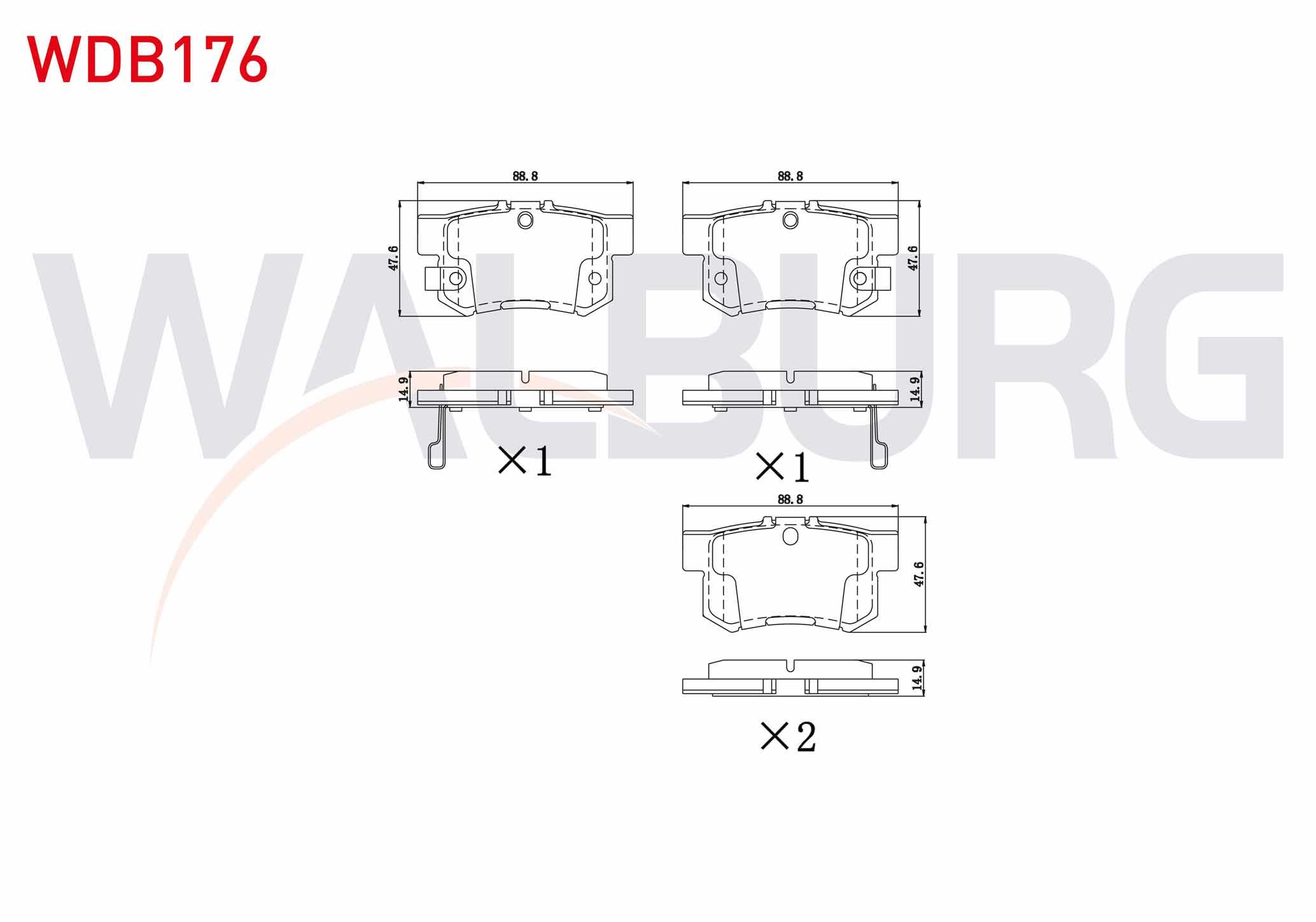 FREN BALATA ARKA IKAZLI CIVIC VII 1.4i 2000-2006/CIVIC VIII 1.6 2005-2012/ CIVIC VI 1.6i 1995-2001 / CIVIC VI 2.0i 1995-2001/ CIVIC VII 1.4i 2000-2006/ CIVIC TYPE-R 2.0 2001-2005/S2000 2.0 V-TEC 1999-