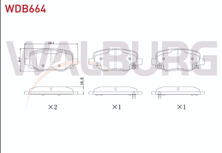 FREN BALATA ARKA IKAZLI FIAT 500X 2014- / JEEP RENEGADE 2014- / CHEROKEE (KL) 2014-