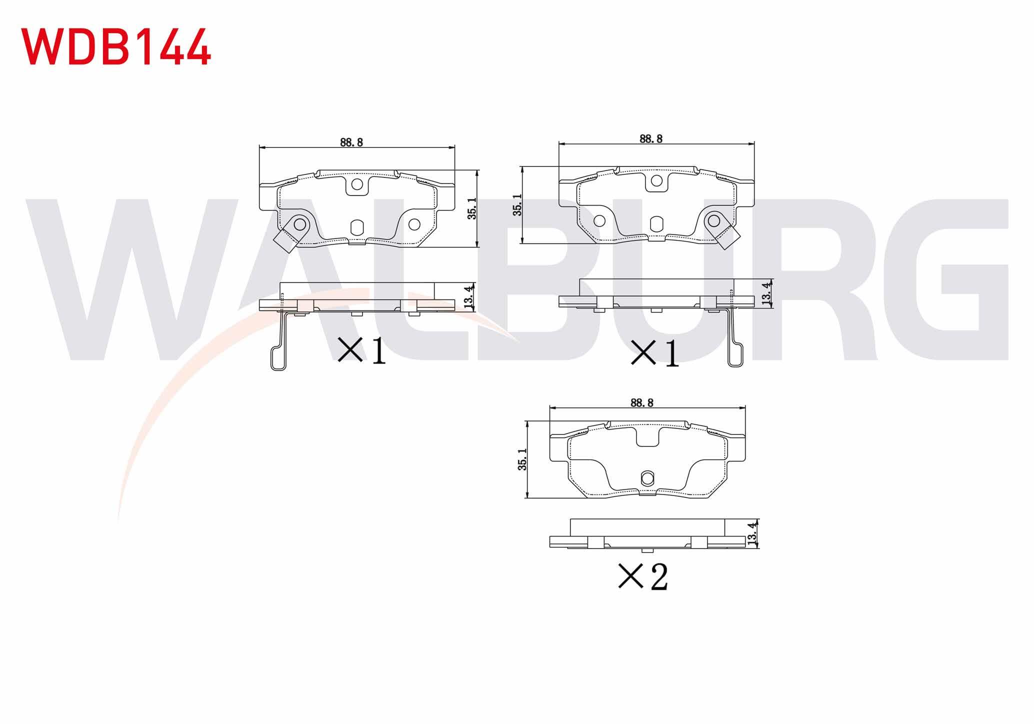 FREN BALATA ARKA IKAZLI HONDA CIVIC IV 1.4i 1987-1993/ CIVIC IV 1.5i 1987-1993/ ACCORD IV (CB) 2.0i 16v 1990-1993/ JAZZ IV (GK) 1.3 2016-/ ROVER 25 (RF) 1.6 16v 1999-2005/ ROVER 200 216 Si 1995-2000
