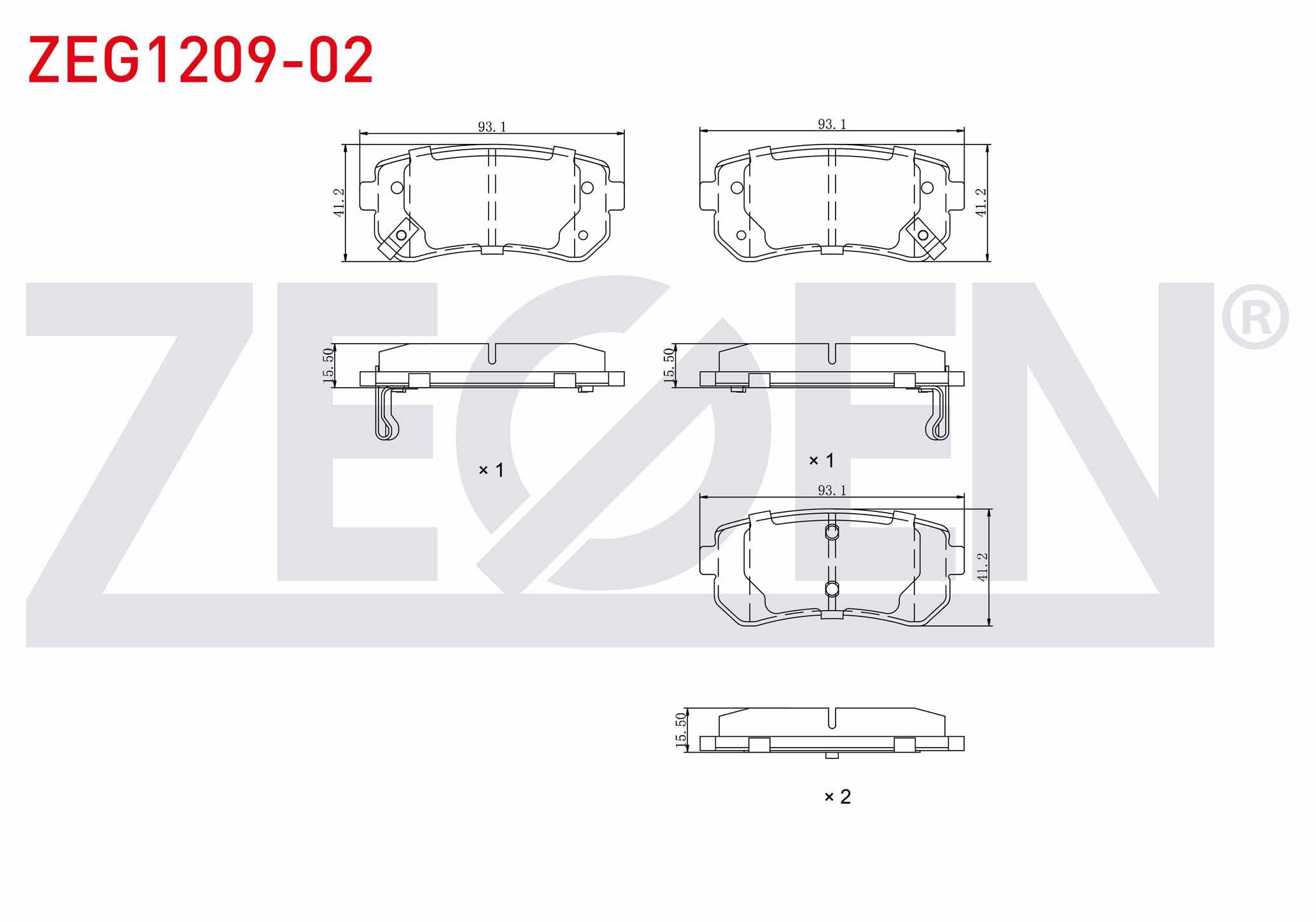 FREN BALATA ARKA IKAZLI HYUNDAI ACCENT ERA 1.5 CRDI - 1.6 CVVT 2006-2012/ I30 1.6 CRDI 2007-2011/ I20 1.4 CRDI 2008-2015/ KIA RIO II 1.5 CRDI 2006-2011/CEED 1.6 CRDI 2006-2012/ SPORTAGE 1.6 GDI 2010-