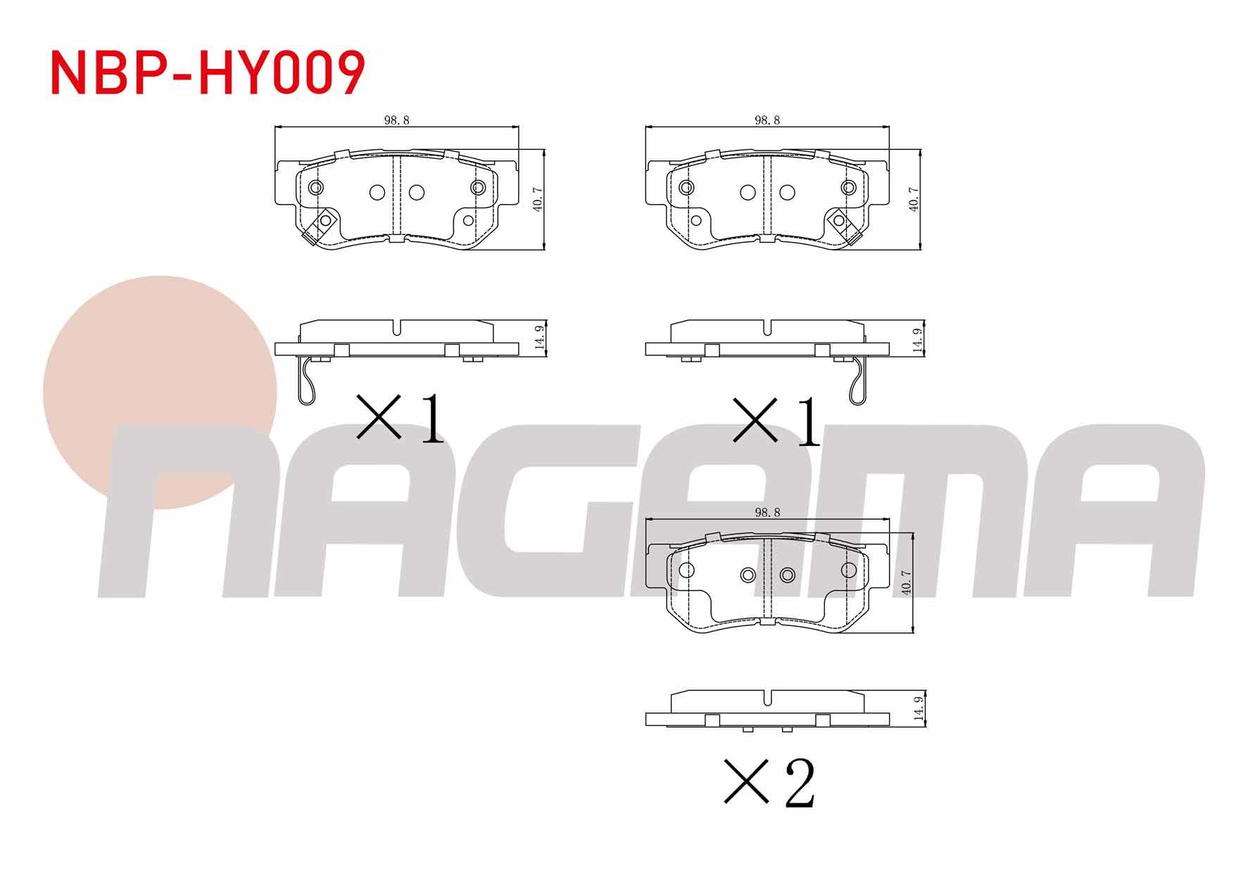 FREN BALATA ARKA IKAZLI HYUNDAI GETZ 1.3i 2002-2008/ 1.4i 2002-2008/ 1.5 CRDI 2002-2008/ SONATA IV 2.0i 2001-2004/ TUCSON 2.0 CRDI 2004-2010/ SPORTAGE 2.0 CRDI 2004-2010/ KIA MAGENTIS 2.0 CRDI 2005-