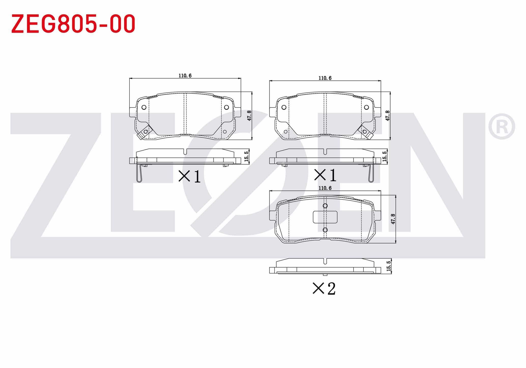 FREN BALATA ARKA IKAZLI HYUNDAI H1 STAREX 2.5 CRDI 170 HP 2008- / KIA CARNIVAL III 2.9 CRDI 2006- / HYUNDAI IX55 3.0 CRDI 2010-