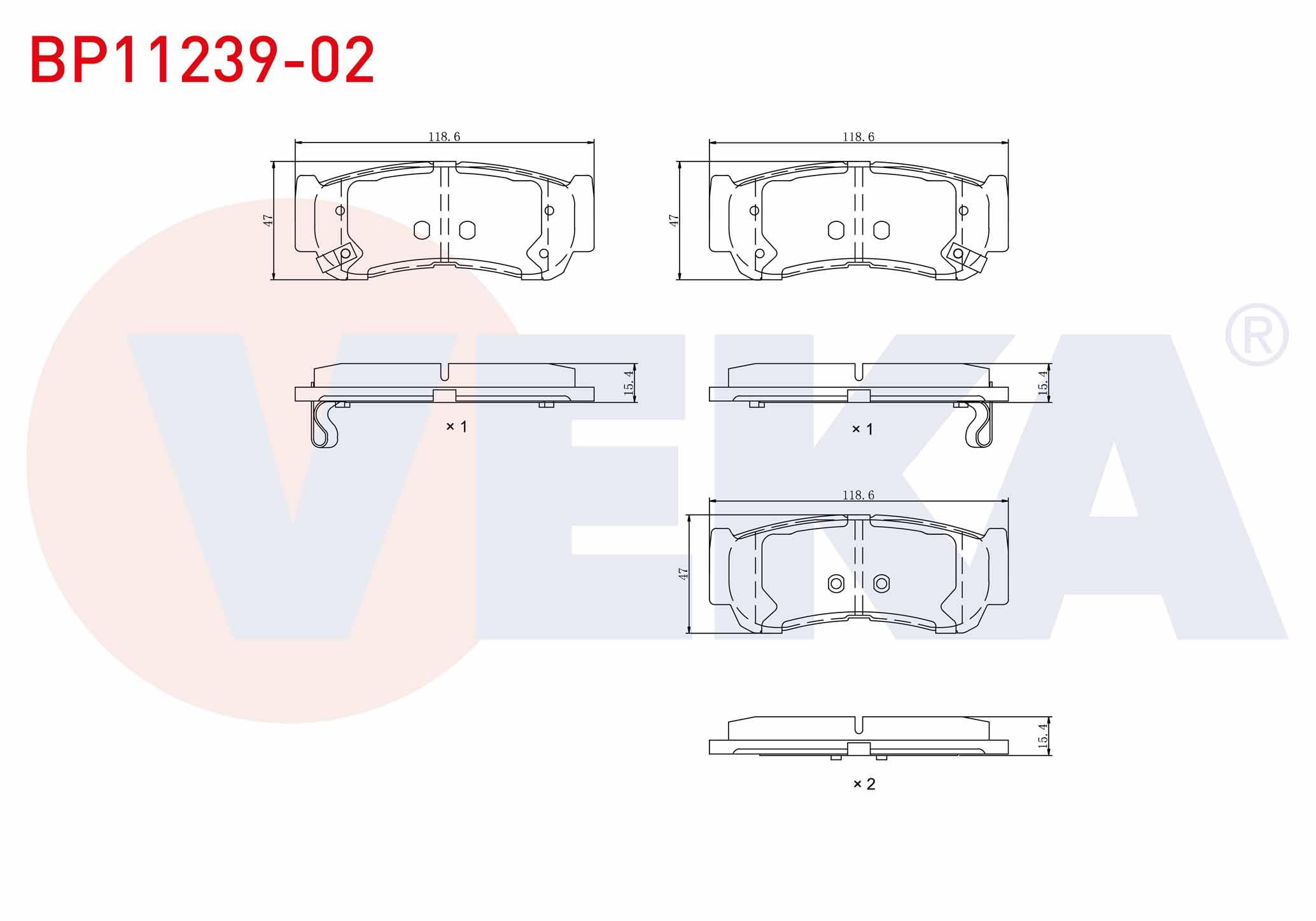 FREN BALATA ARKA IKAZLI HYUNDAI SANTA FE (CM) 2.2 CRDI 2006-2012 / SANTA FE (CM) 2.7i V6 2006-2012