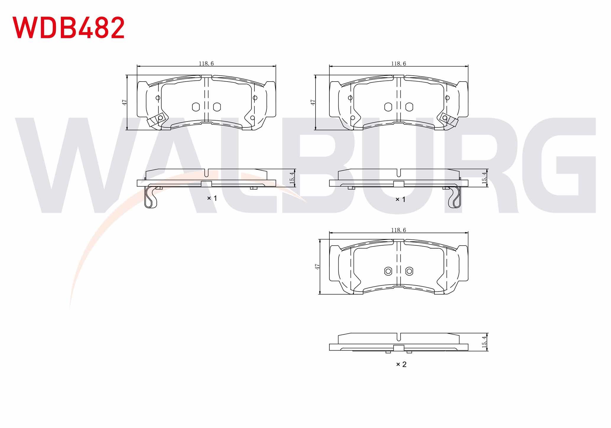 FREN BALATA ARKA IKAZLI HYUNDAI SANTA FE (CM) 2.2 CRDI 2006-2012 / SANTA FE (CM) 2.7i V6 2006-2012