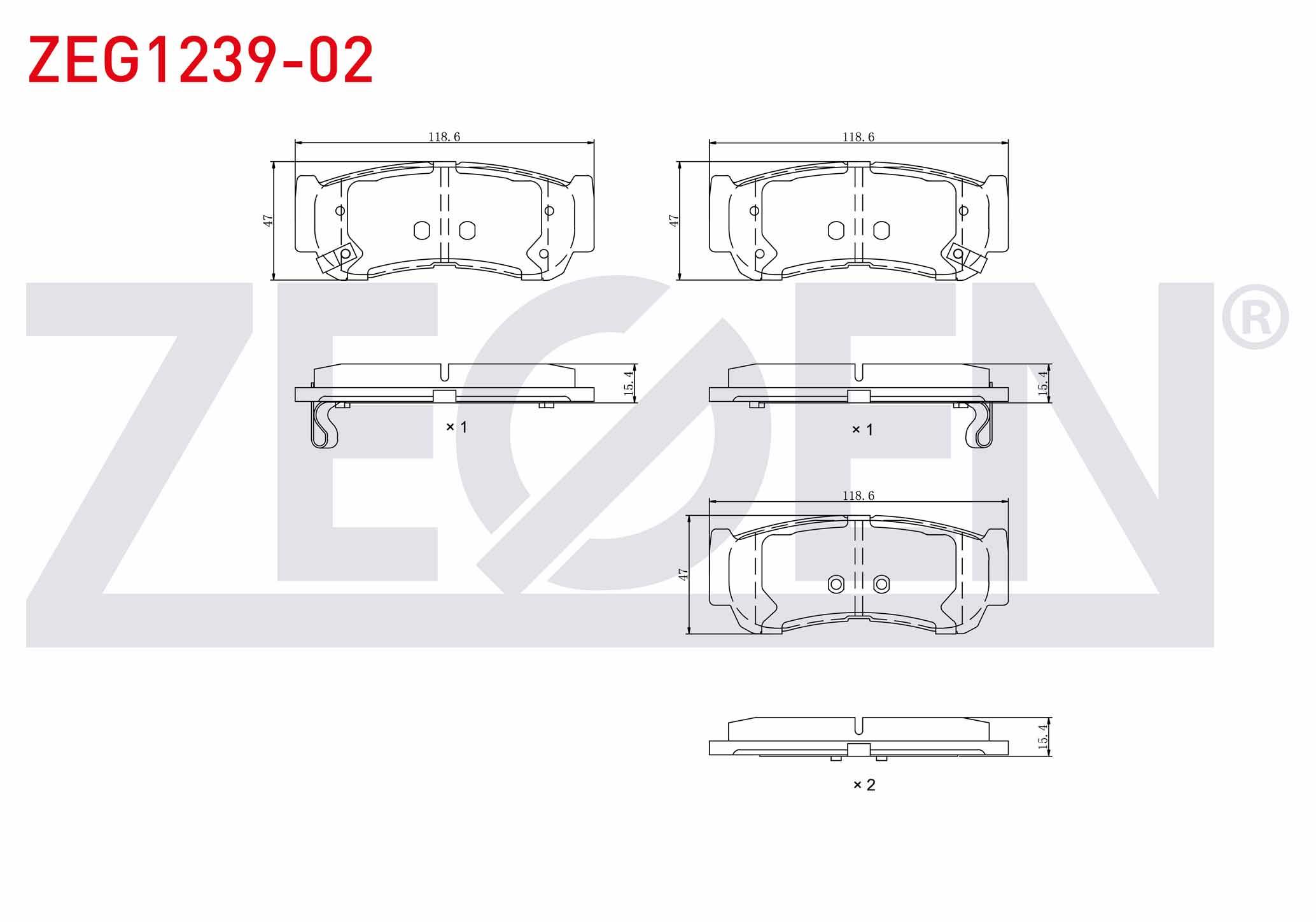 FREN BALATA ARKA IKAZLI HYUNDAI SANTA FE (CM) 2.2 CRDI 2006-2012 / SANTA FE (CM) 2.7i V6 2006-2012