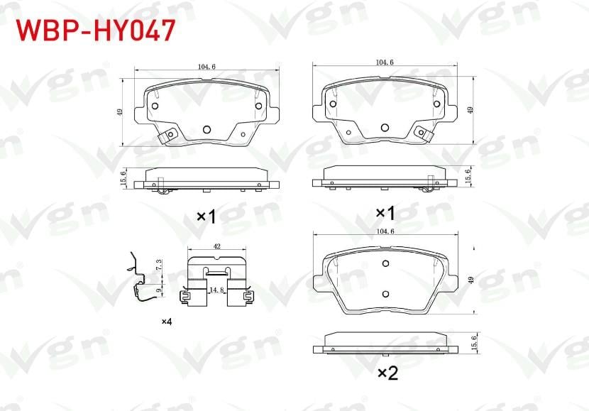 FREN BALATA ARKA IKAZLI HYUNDAI i30 1.4 MPI - 1.4 T-GDI - 1.6 CRDI 2016- / KIA CEED 1.4 - 1.4 T-GDI - 1.6 - 1.6 CRDI 2018- / XCEED 1.6 CRDI 2019-
