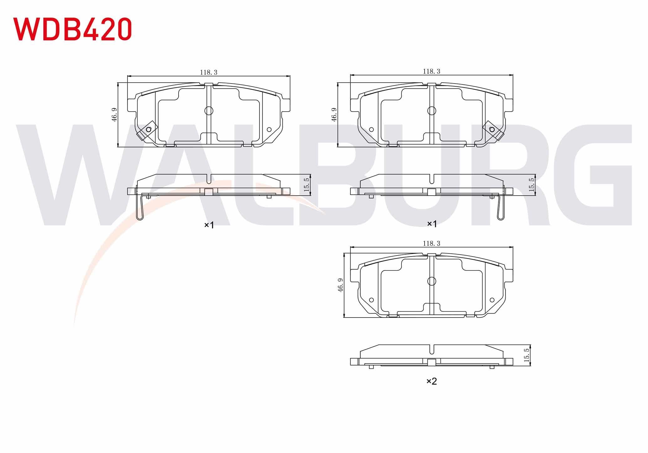 FREN BALATA ARKA IKAZLI KIA SORENTO I (JC) 2.4i 2002-2009 / KIA SORENTO I (JC) 2.5 CRDI 2002-2009
