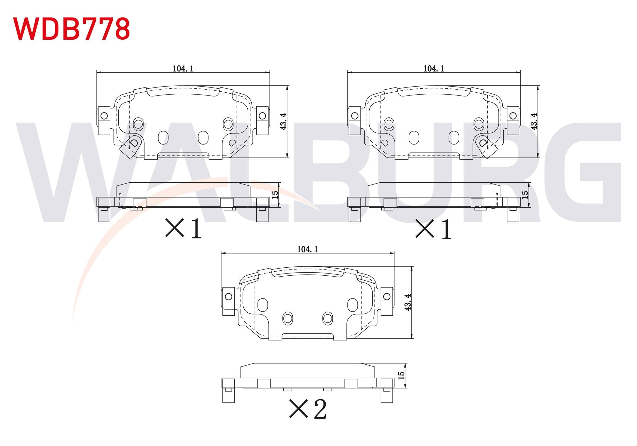 FREN BALATA ARKA IKAZLI MAZDA 3 (BM) 1.5 D 2013-