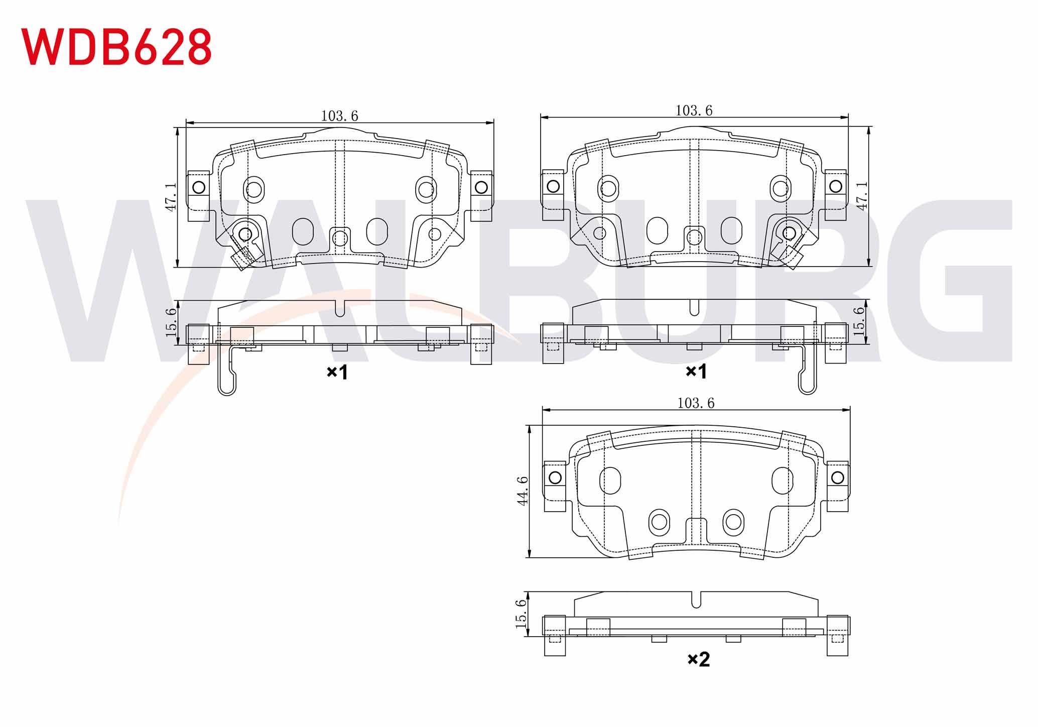 FREN BALATA ARKA IKAZLI NISSAN QASHQAI 1.5 DCI 2014- / QASHQAI 1.2 2014- / QASHQAI 1.6 DCI 2014-/ X-TRAIL 1.6 DCI 2014-/ RENAULT KADJAR 1.5 DCI 2015-/ KADJAR 1.2 2015-/ KADJAR 1.6 DCI 2015-