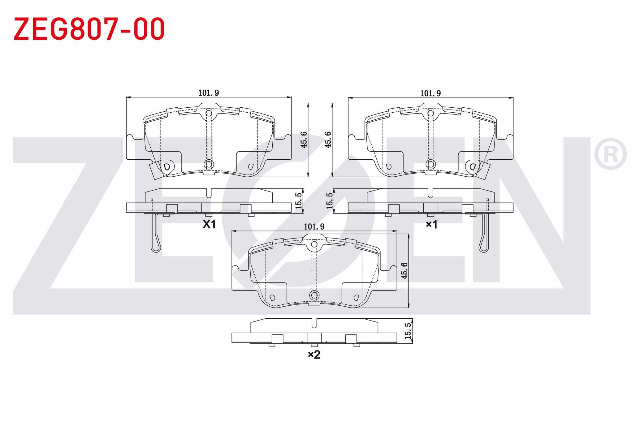FREN BALATA ARKA IKAZLI TOYOTA COROLLA 1.4 D 2007-2012/ COROLLA 1.4 D-4D 2007-2012/ COROLLA 1.33 2007-2012/ COROLLA 1.4 VVT-I 2007-2012/ AURIS 1.4 D-4D 2007-2012/ AURIS 1.33 DUAL-VVT-I 2007-2012