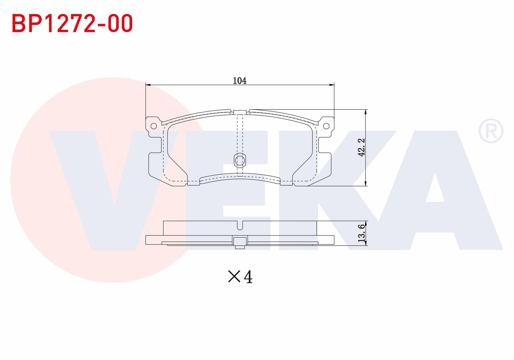 FREN BALATA ARKA MAZDA 626 III (GD) 1.8i 1987-1992 / 626 III (GD) 2.2i 16v 1987-1992 / 626 III (GD) 2.0 D 1987-1992 / 626 III (GD) 2.0i 16v 1987-1992