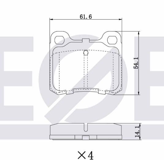 FREN BALATA ARKA MERCEDES 190 (W201) 2.0 1982-1993 / 190 (W201) D 2.5 1982-1993 A0014200120 A0004208820