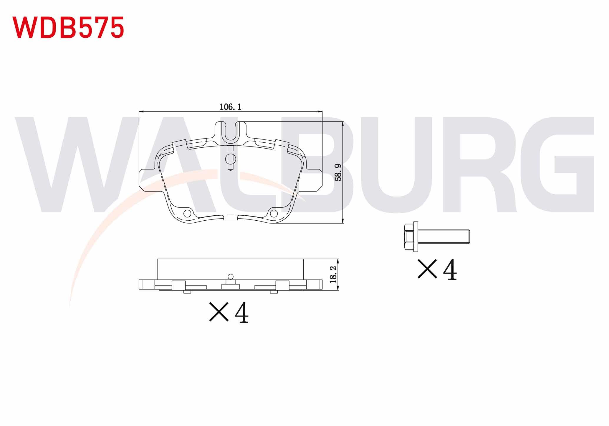 FREN BALATA ARKA MERCEDES A SERISI (W169) A 170 CDI 2004-2012/ A 200 2004-2012/ A 160 CDI 2004-2012/  B SERISI (W246) B 160 2011-/ GLA SERISI (X156) GLA 180 CDI 2013-/ GLA 200 2013-