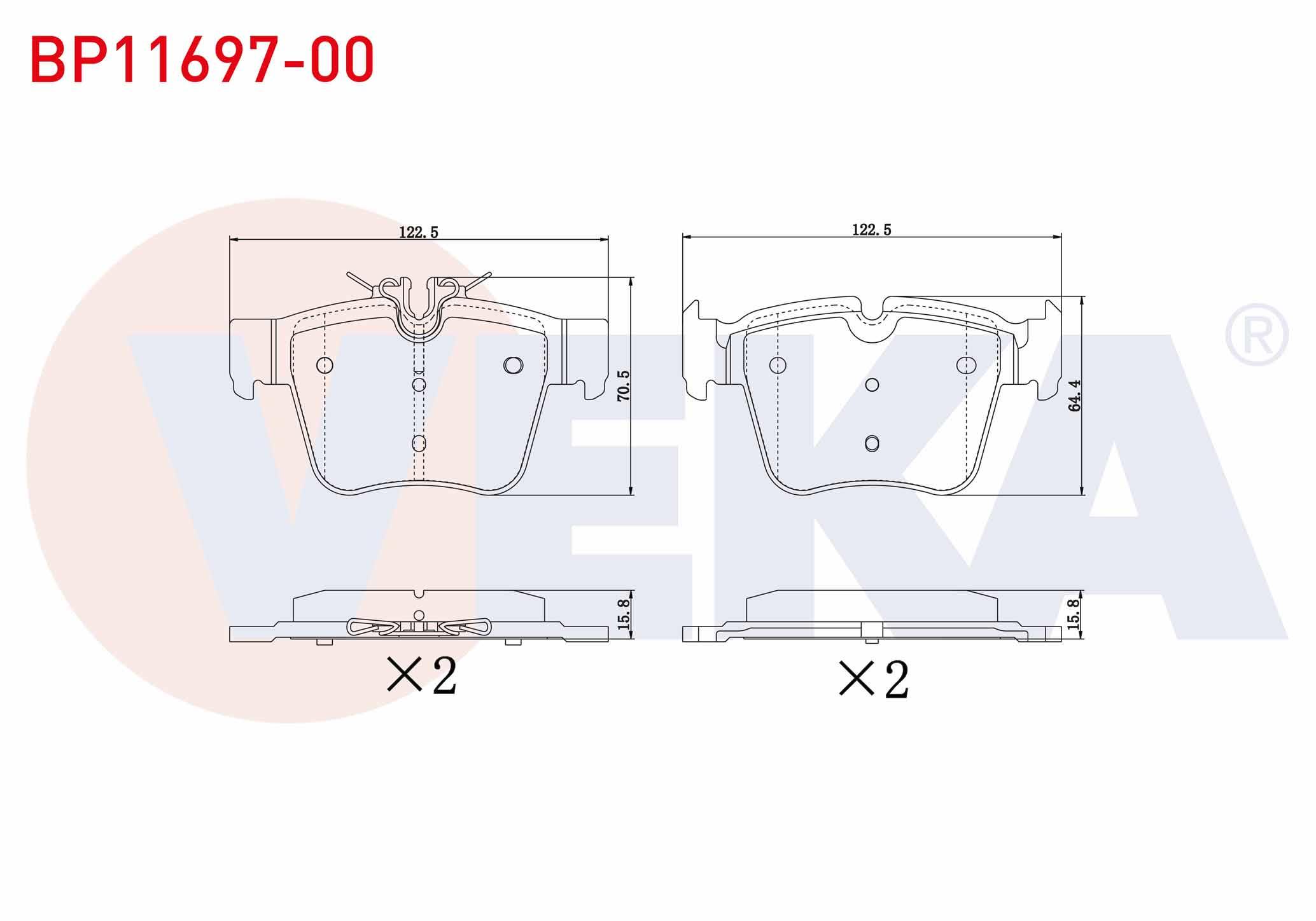 FREN BALATA ARKA MERCEDES GLC (X253) 250 2015-