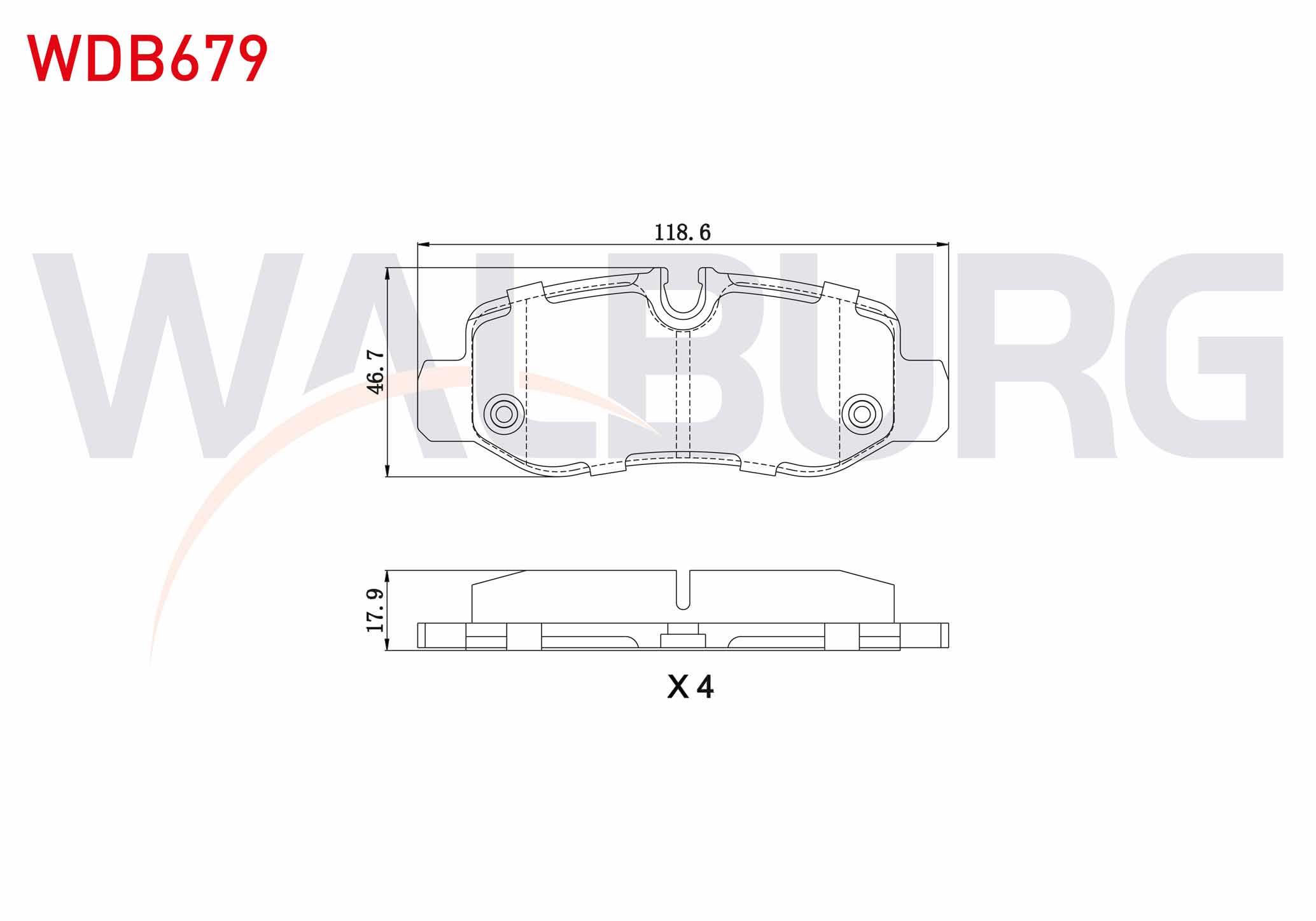FREN BALATA ARKA MERCEDES VITO (W447) 111 CDI 2014- / (W447) 114 CDI 2014- / (W447) 116 CDI 2014- / (W447) 119 BlueTEC 2014-