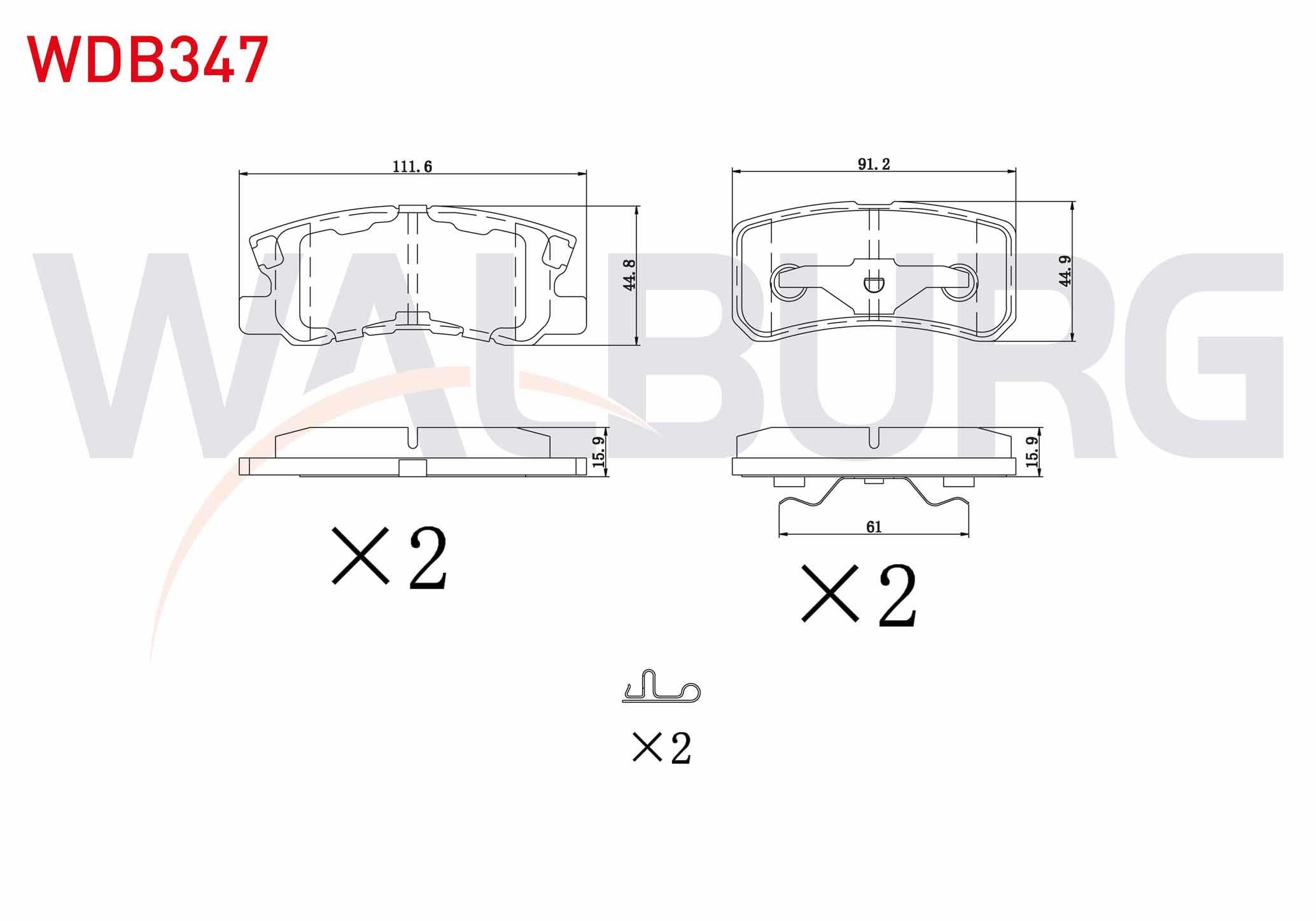 FREN BALATA ARKA MITSUBISHI PAJERO III 3.2 DI-D 2000-2007/ PAJERO III 3.5 GDI 2000-2007/ ASX 1.6 16 JANT 2010-/ ASX 1.6 2010-