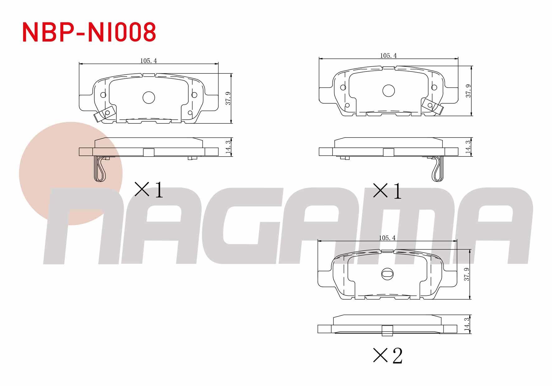 FREN BALATA ARKA NISSAN QASHQAI 1.5 DCI 2007-2014/ QASHQAI 1.6i 2007-2014/ QASHQAI 2.0 DCI 2007-2014/ X-TRAIL 2.0 DCI 2007-2013/ X-TRAIL 2.0i 2007-2013/RENAULT KOLEOS 2.0 DCI 2008-2014