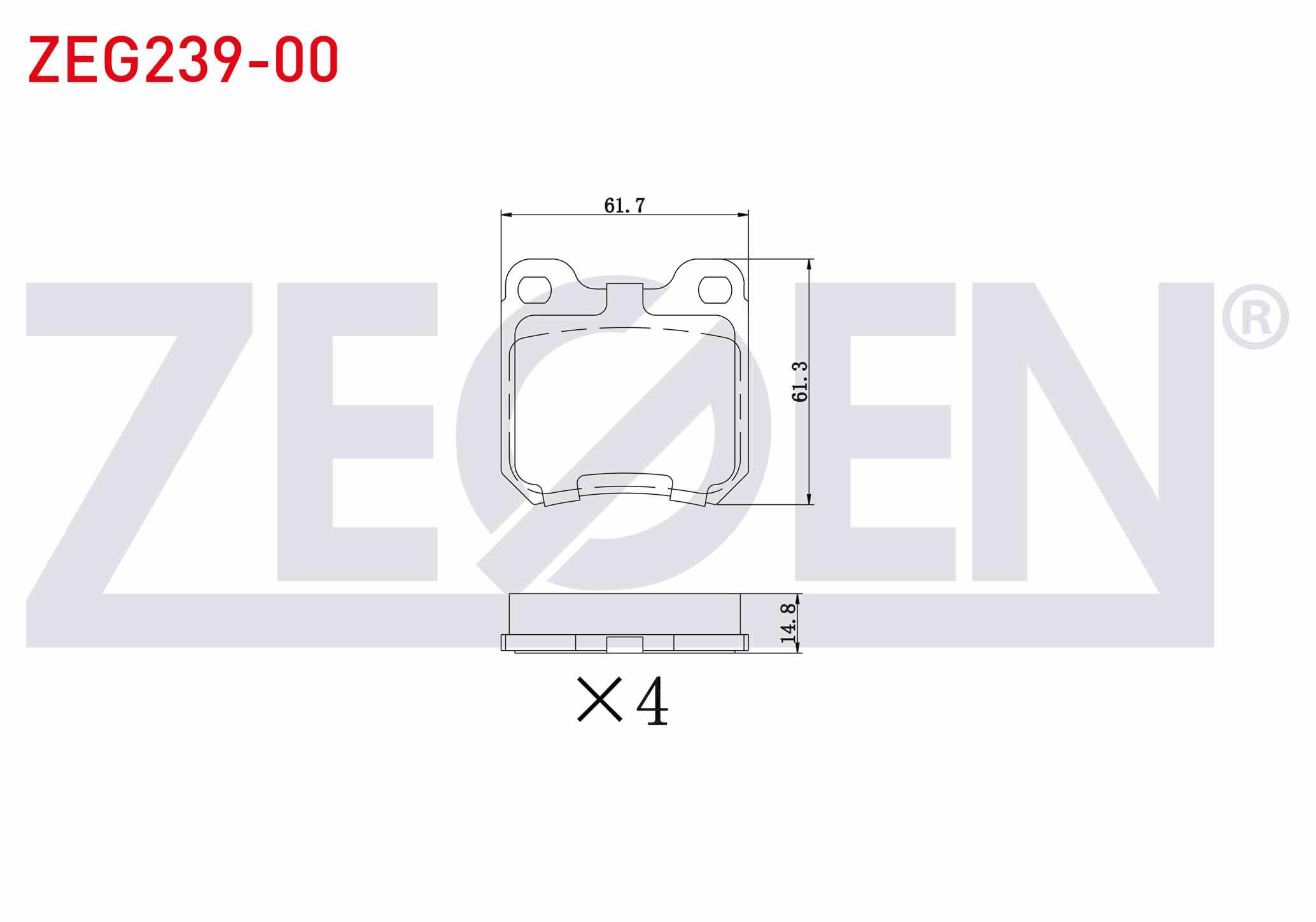 FREN BALATA ARKA OPEL VECTRA B 1.6i 1995-2003/ VECTRA B 2.0i 1995-2003/ VECTRA B 2.0 DTI 1995-2003/ VECTRA B 2.5 V6 1995-2003/ VECTRA B 2.0 DI 1995-2003/ OMEGA A 3.0i 1986-1994