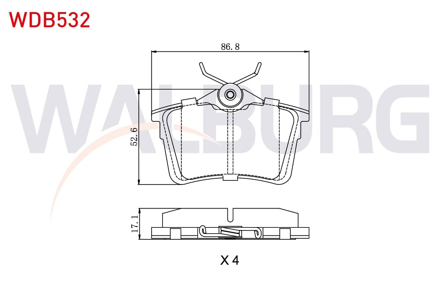 FREN BALATA ARKA PEUGEOT PARTNER 1.6 HDI 2008-/ 308 (4A,4C) 1.4 HDI 2007-2013/ 1.6 HDI 2007-2013/ 1.6 VTI 2007-2013 / CITROEN BERLINGO 1.6 HDI 2008-