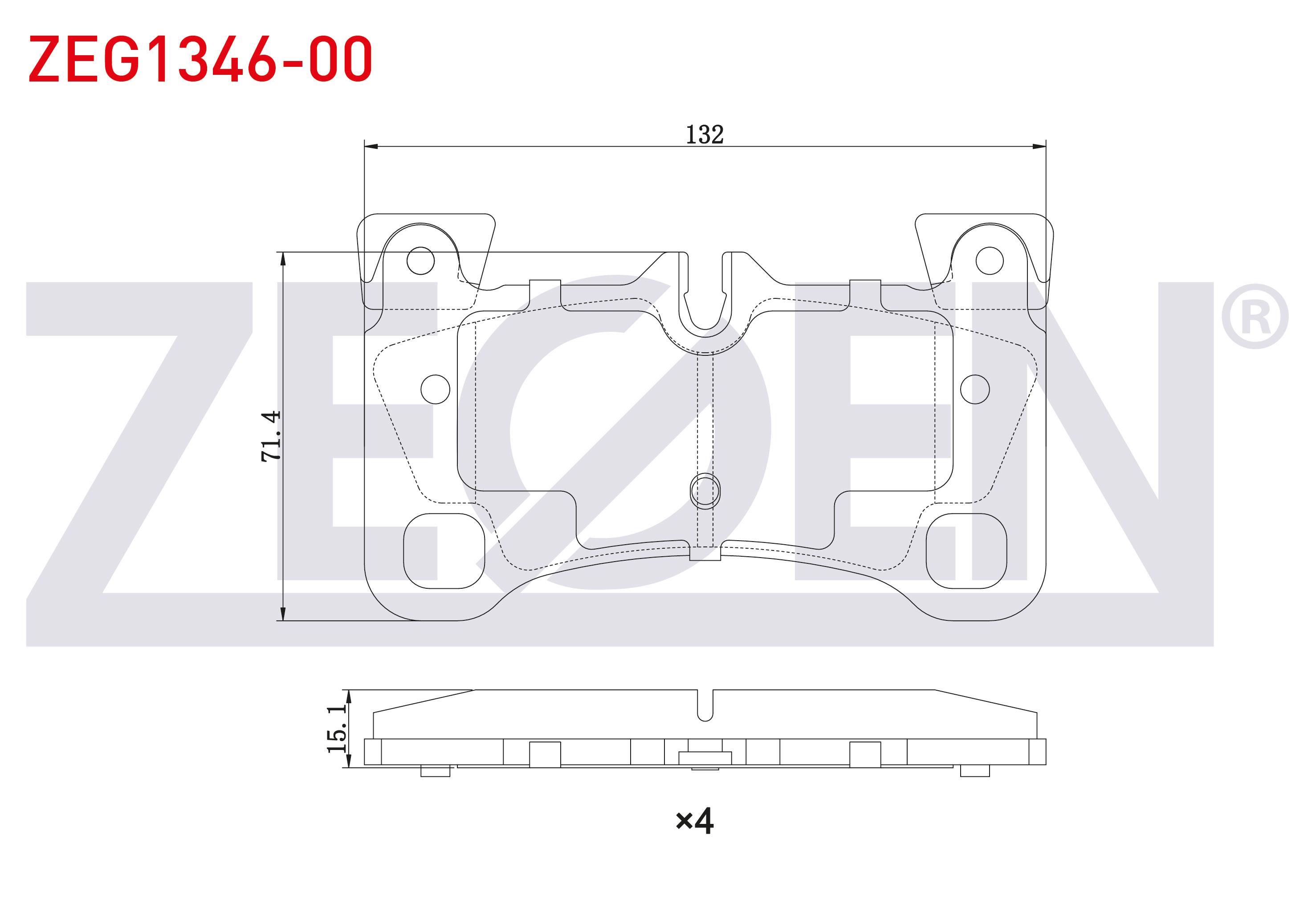 FREN BALATA ARKA PORSCHE CAYENNE (955) S4.8i 2002-2010 / CAYENNE (955) S4.5i V8 2002-2010