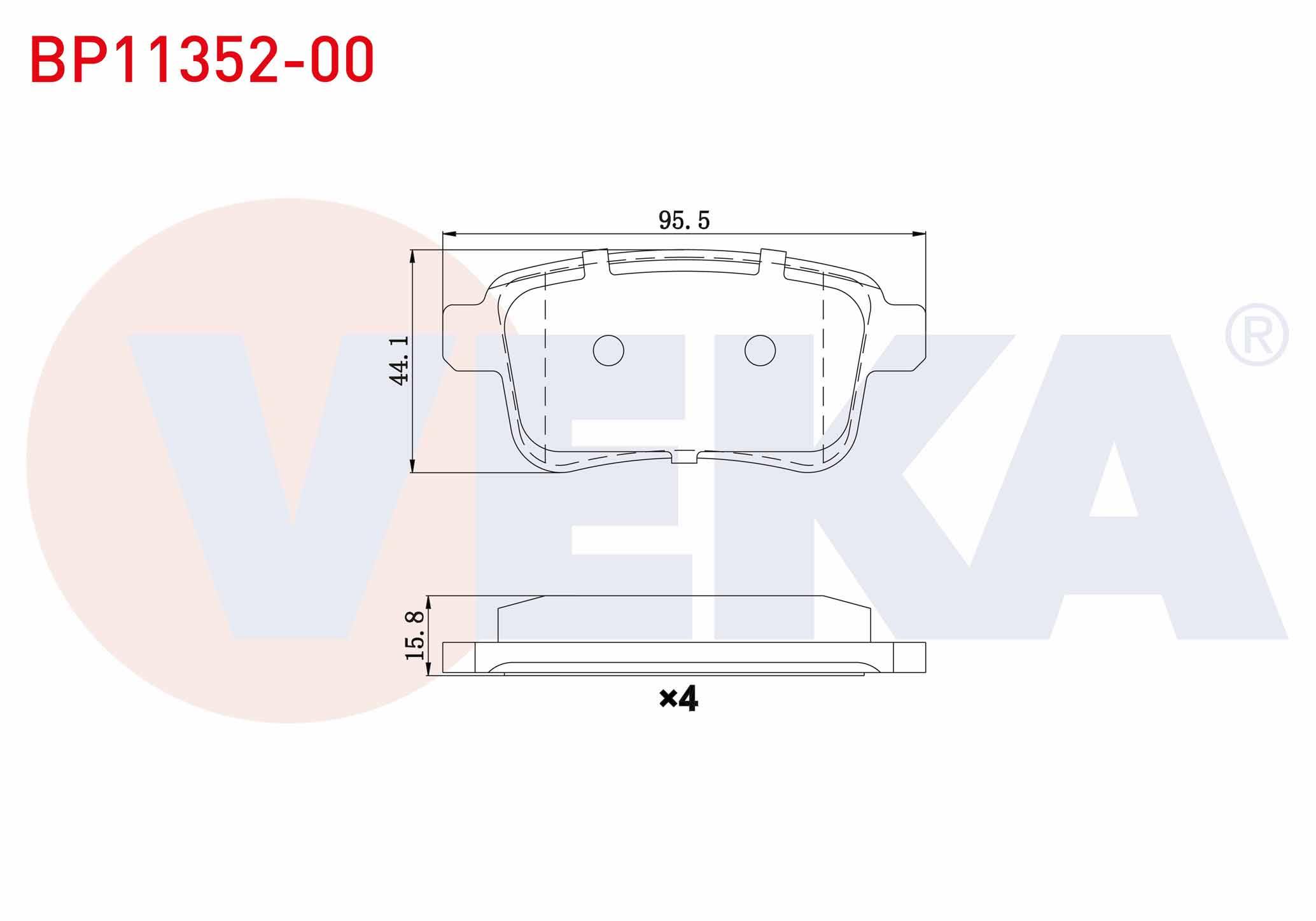 FREN BALATA ARKA RENAULT KANGOO (KW0/1) 1.5 DCI 2008-