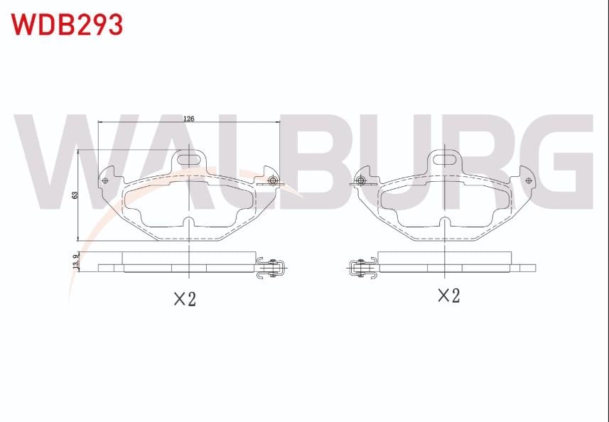 FREN BALATA ARKA RENAULT LAGUNA I (B56,556) 1.9 DCI 1993-2001 / LAGUNA I (B56,556) 2.2 DT 1993-2001