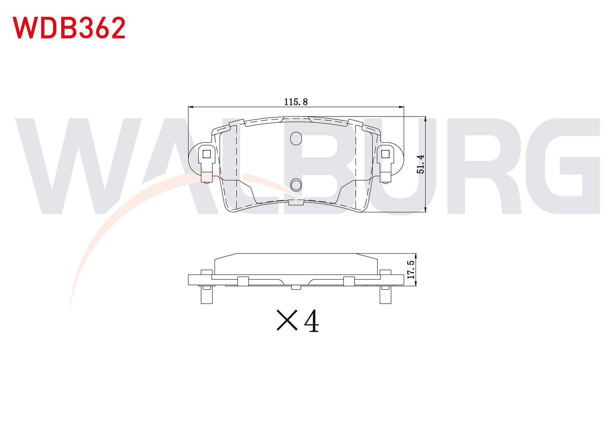 FREN BALATA ARKA RENAULT MASTER II 2.8 DTI 1998-2010/ MASTER II 2.5 DCI 1998-2010/  MASTER II 1.9 DTI 1998-2010/ OPEL MOVANO A 1.9 DTI 2001-2010/ MOVANO A 2.5 DTI 2001-2010