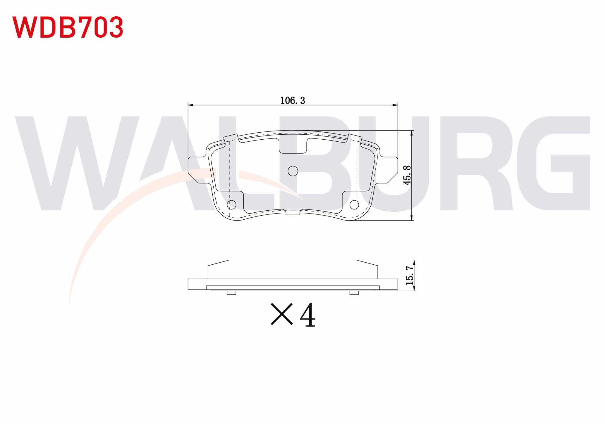 FREN BALATA ARKA RENAULT MEGANE IV SEDAN (LV--) (ELEKTRONIK EL FRENI OLAN ARACLAR ICIN) 1.5 DCI 2016- / NISSAN JUKE (F16) 2019-