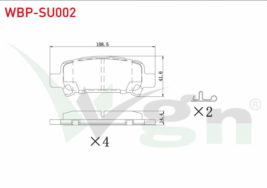 FREN BALATA ARKA SUBARU FORESTER (SG) 2.0i 14.50mm 2002-2007